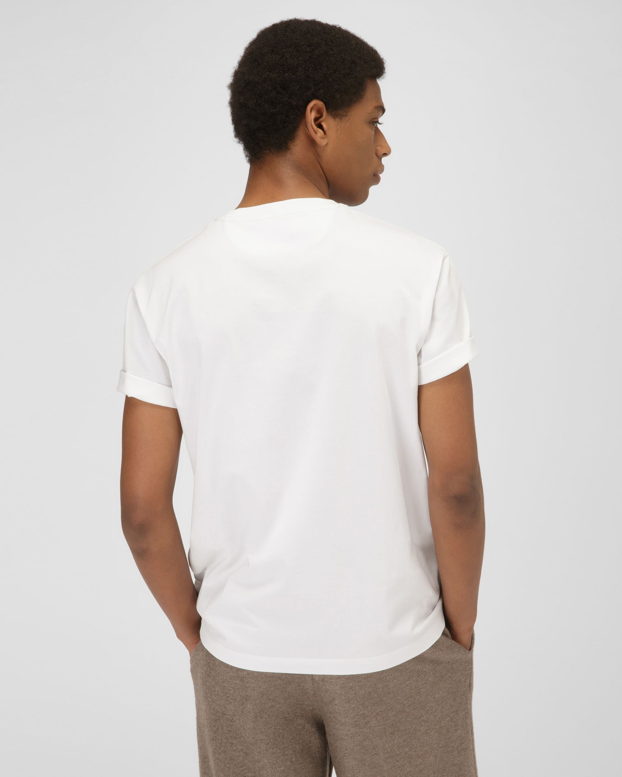 Cotton T-Shirt In White - Men's - Bally - 03
