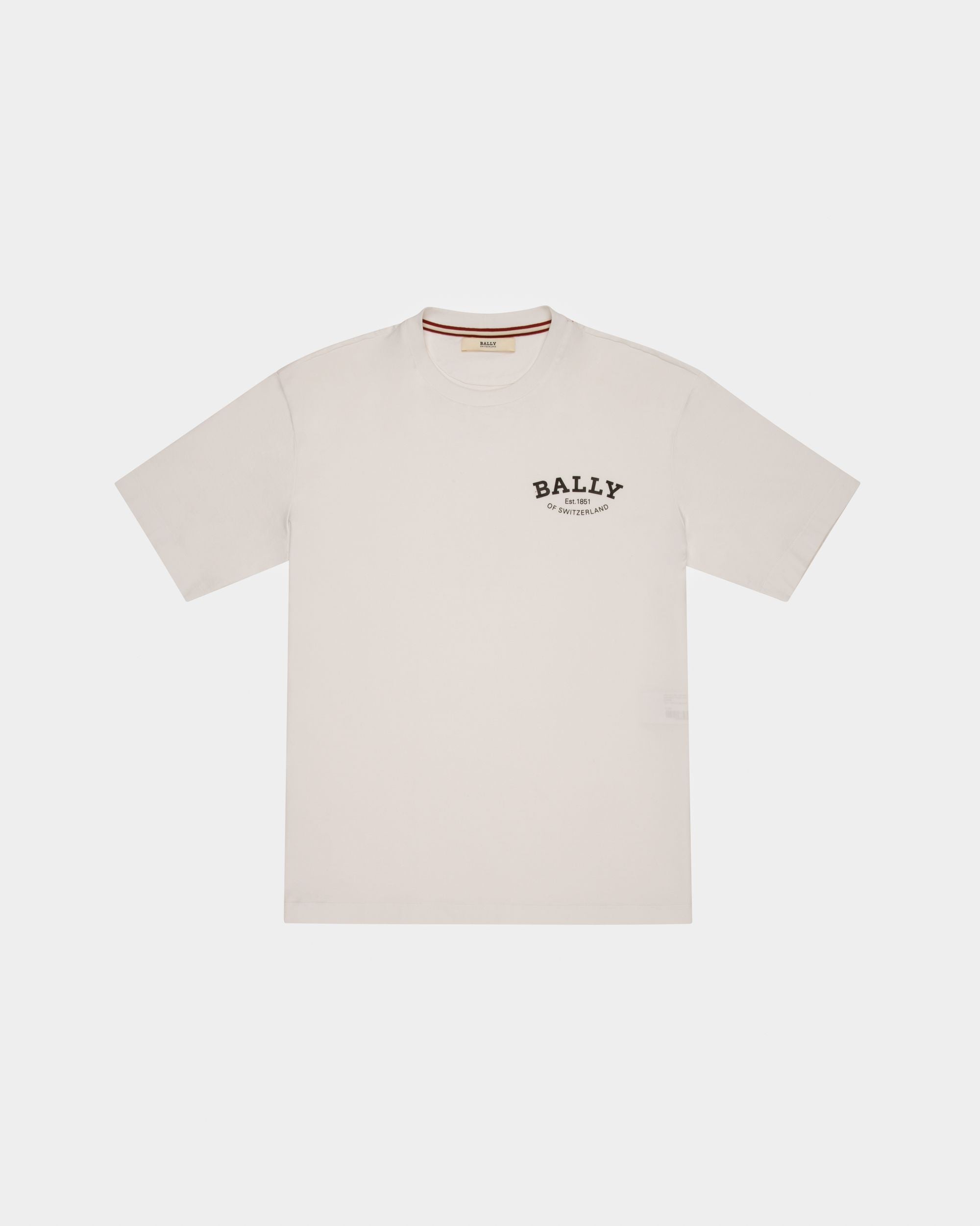Cotton T-Shirt In White - Men's - Bally - 01