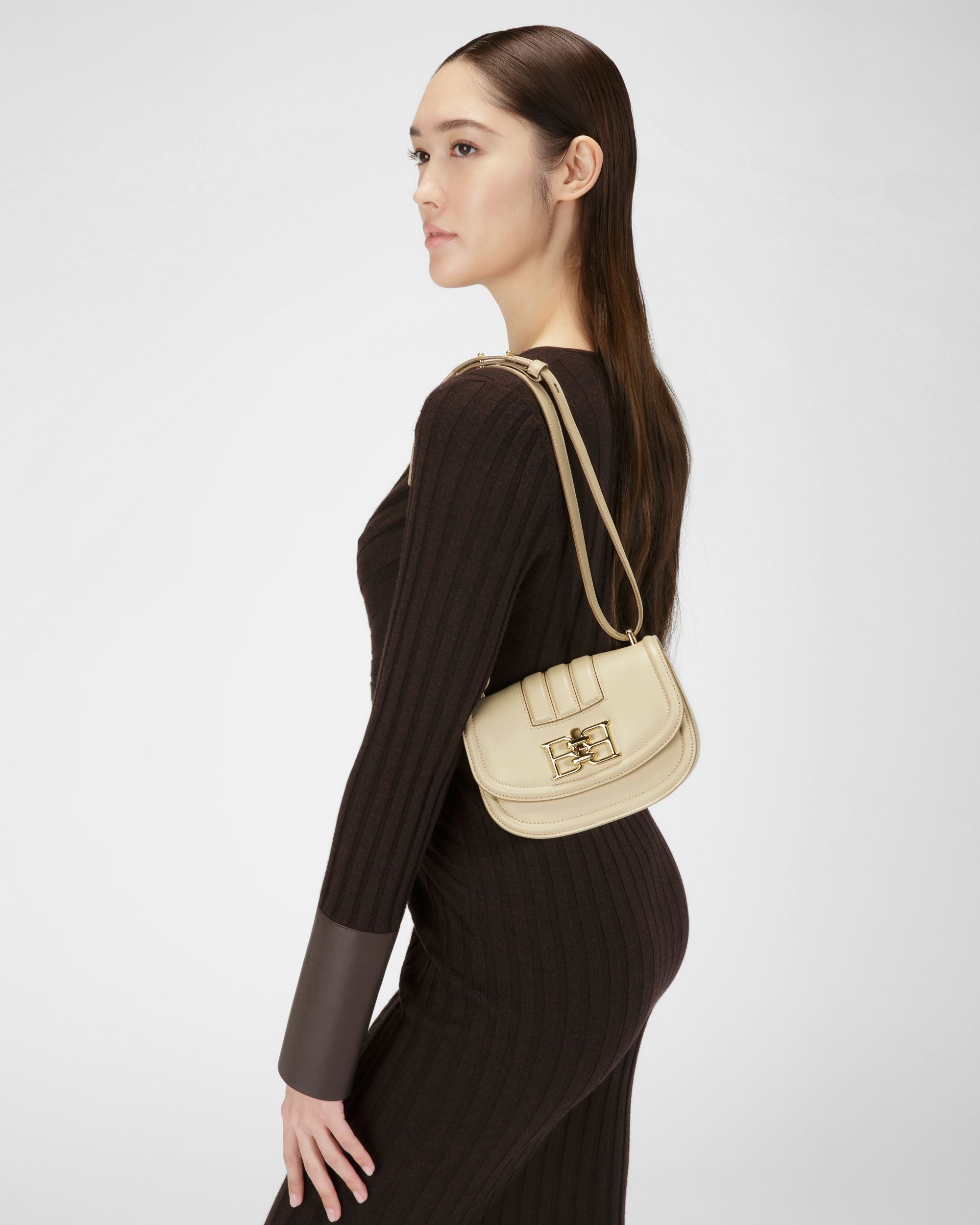 Baily Minitasche Aus Hellbeigem Leder - Damen - Bally - 02