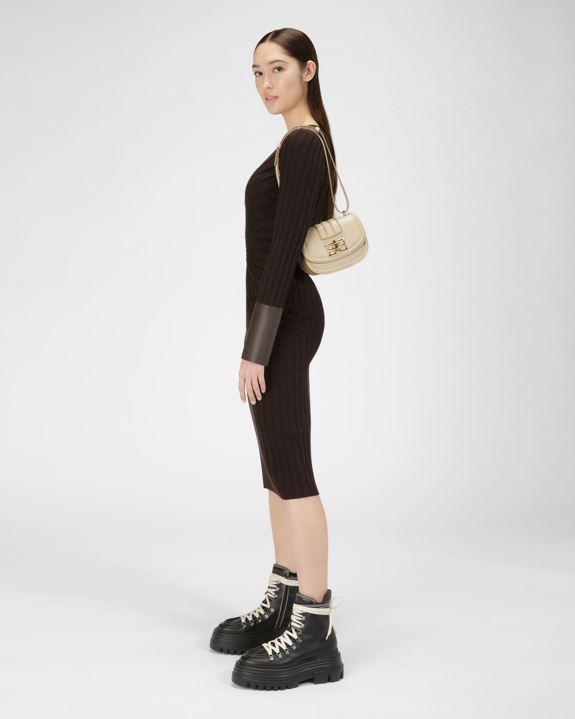 Baily Minitasche Aus Hellbeigem Leder - Damen - Bally - 07