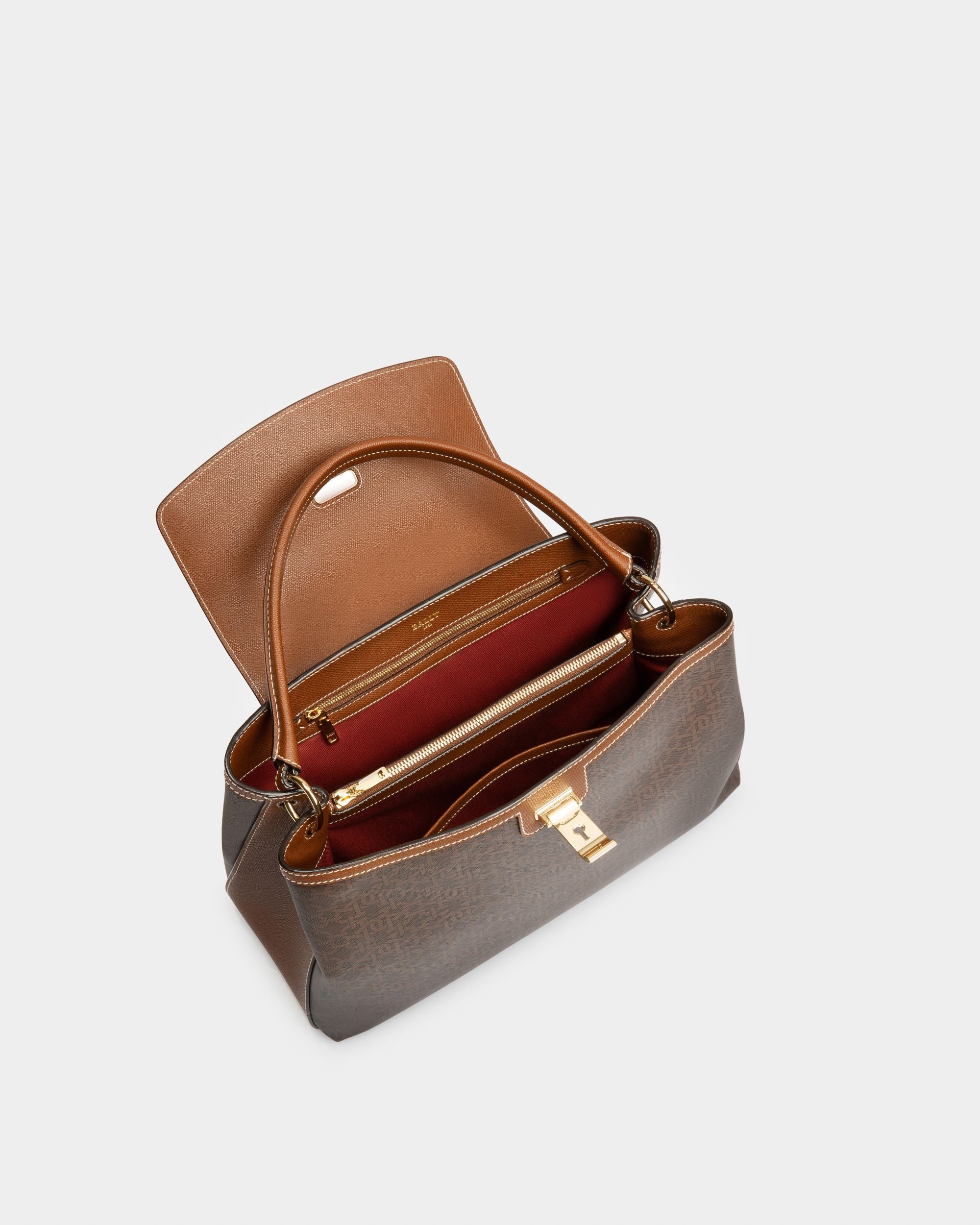 Layka Sac À Anses En Tpu Marron - Femme - Bally - 03