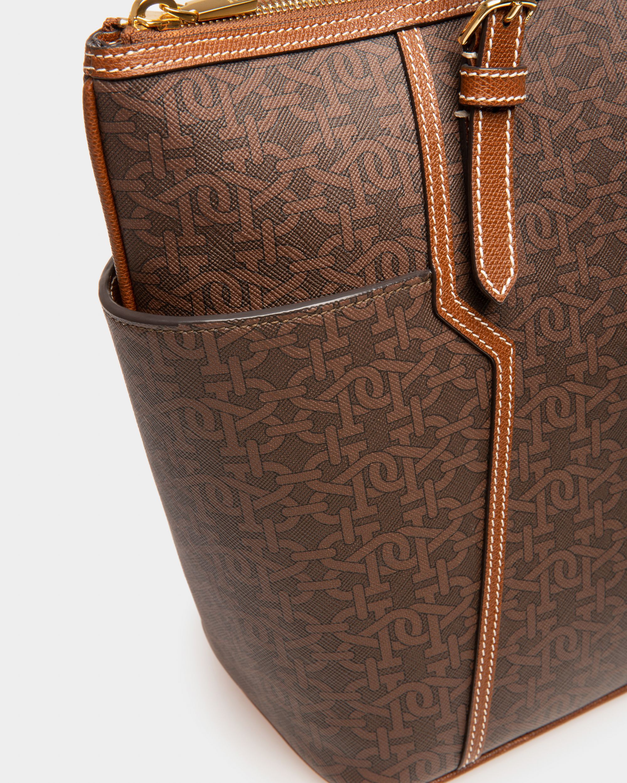 Damirah Sac Fourre-Tout En Tpu Marron - Femme - Bally - 04
