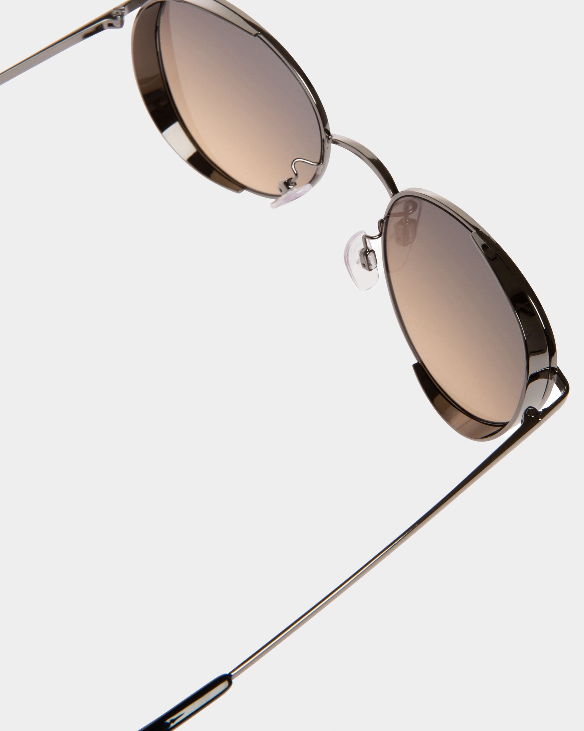 Glint Sonnenbrille Aus Metall In Glänzender Rotgens-Optik Mit Rauchfarbenen Gläsern - Herren - Bally - 02