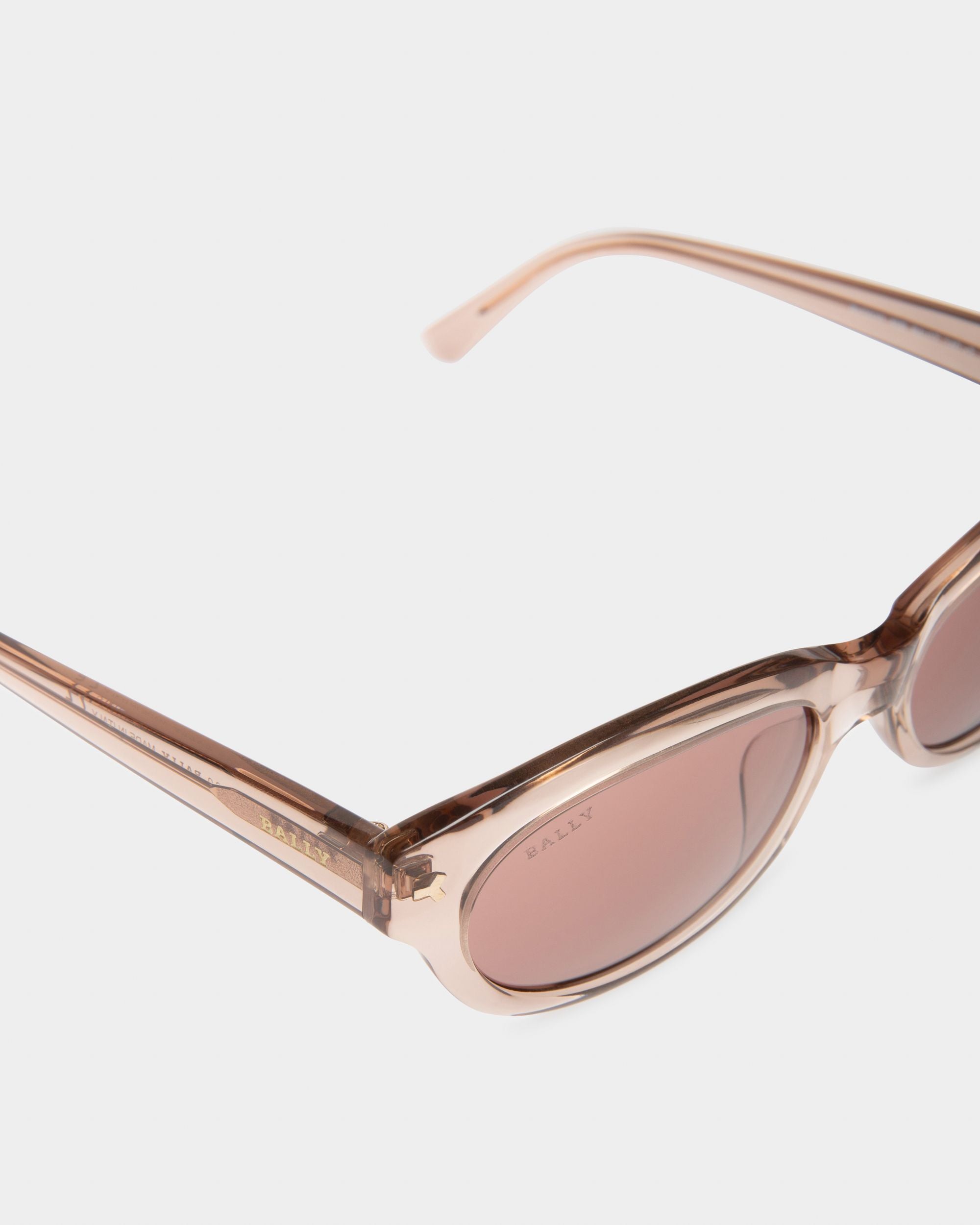 Twinkle Lunettes De Soleil En Acétate Marron Clair Transparent Et Verres Marron - Femme - Bally - 02
