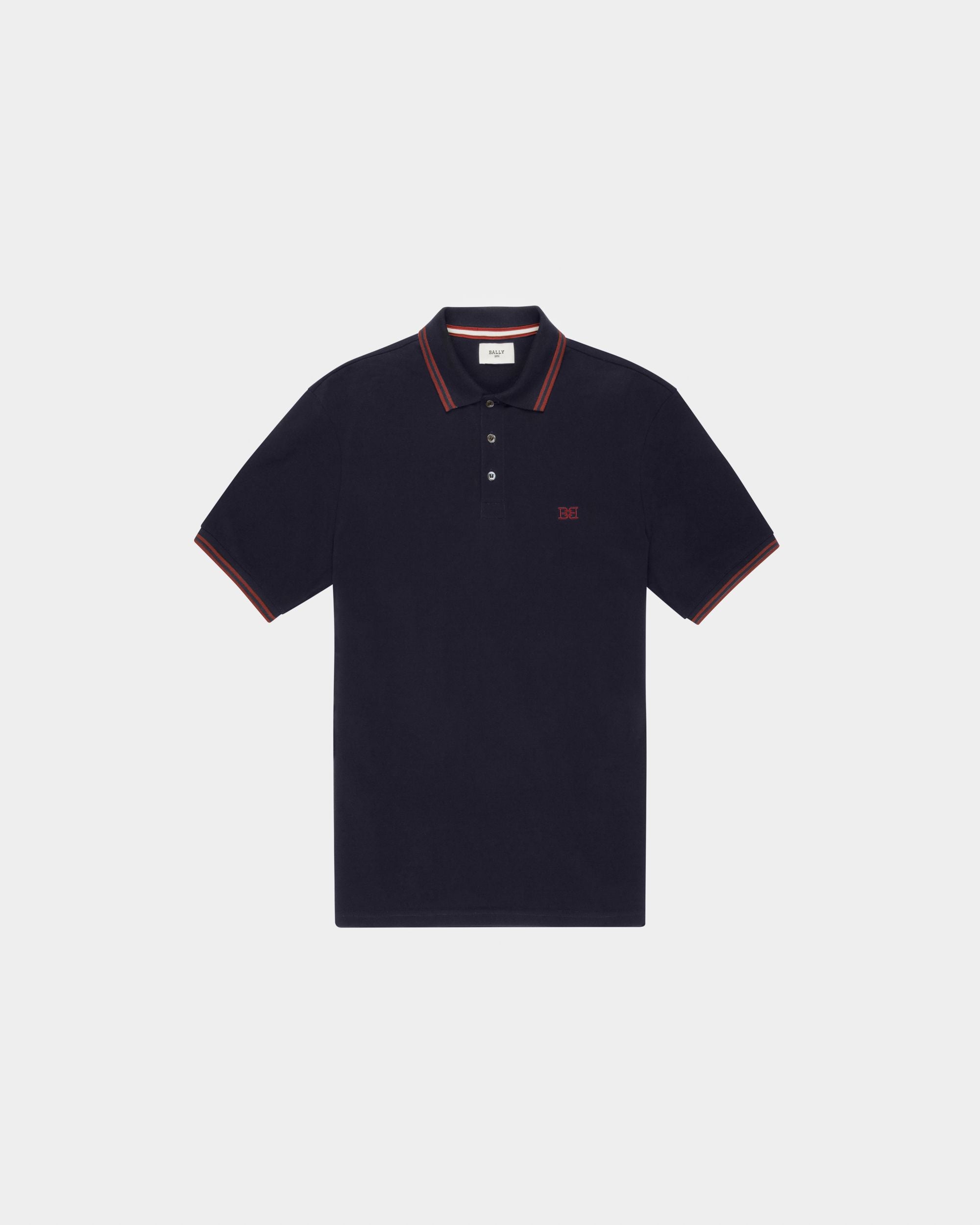B-Chain Poloshirt Baumwoll-Poloshirt In Marineblau - Herren - Bally - 01
