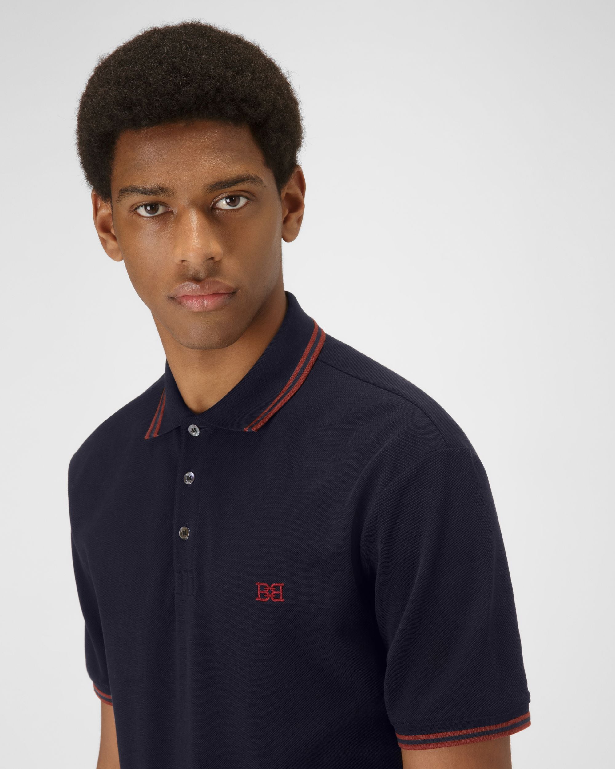 B-Chain Poloshirt Baumwoll-Poloshirt In Marineblau - Herren - Bally - 04