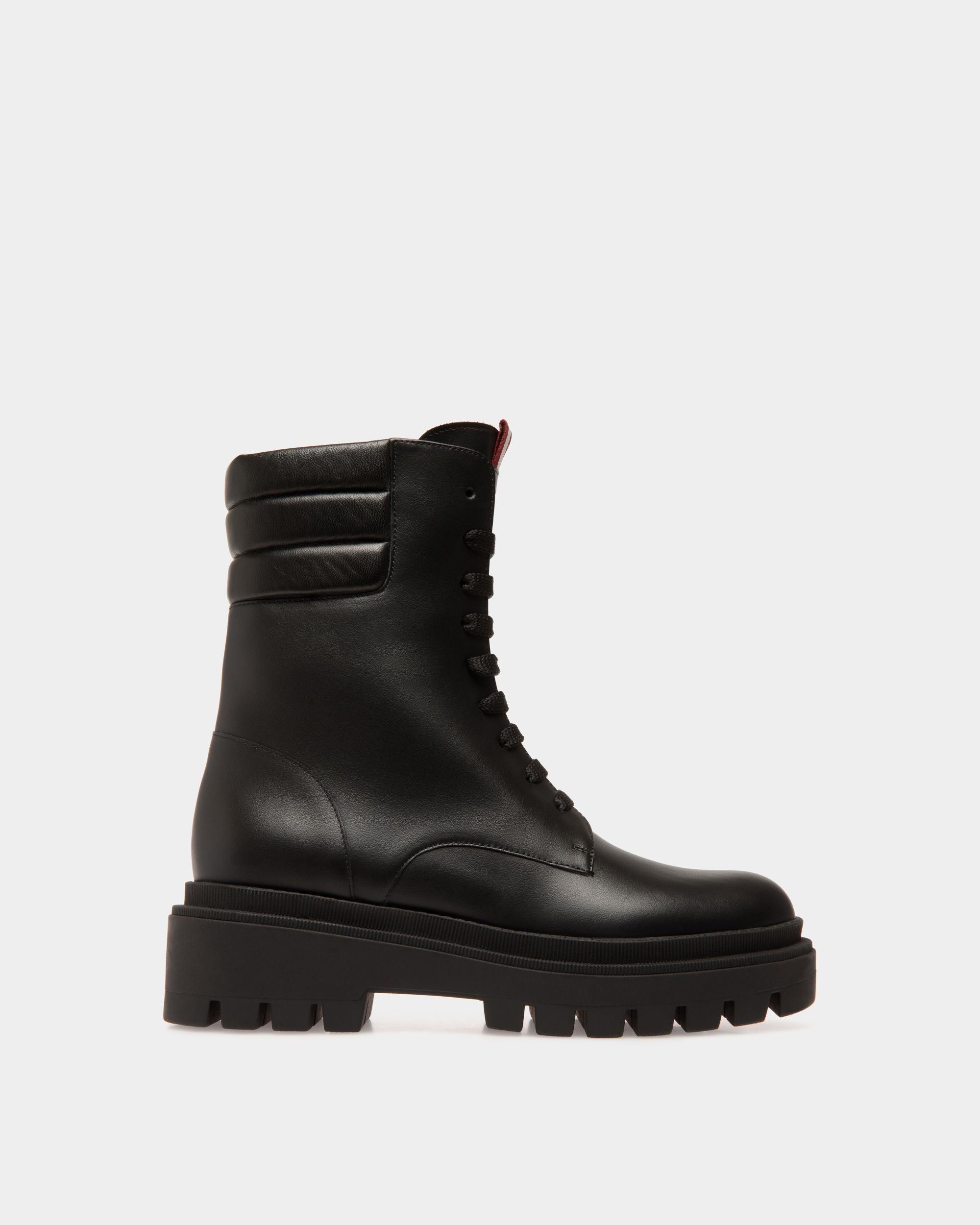 Booties In Black Leather - Mujer - Bally - 01