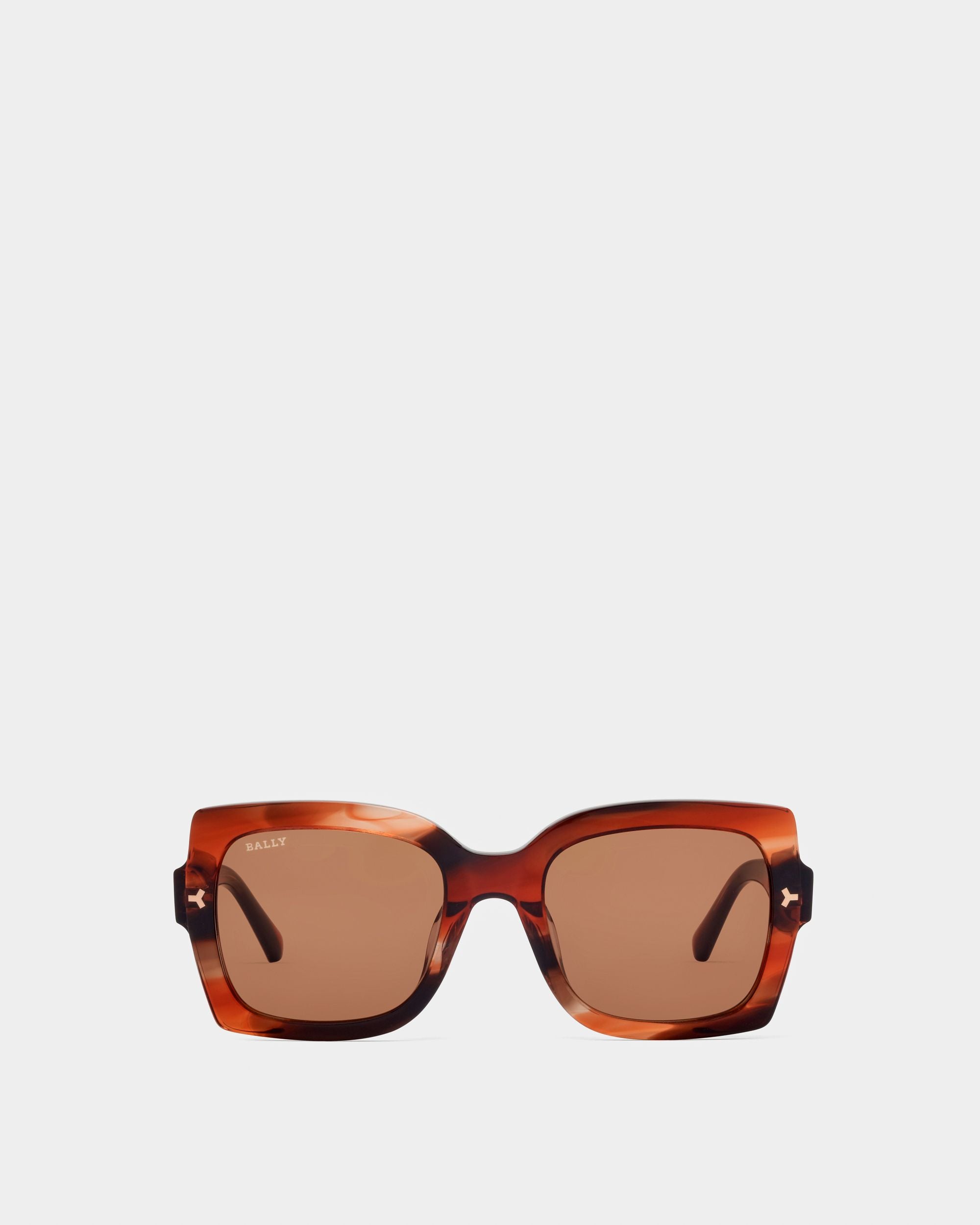 Aubrey Lunettes De Soleil En Acétate En Dégradé Bordeaux À Verres Marron - Femme - Bally - 01