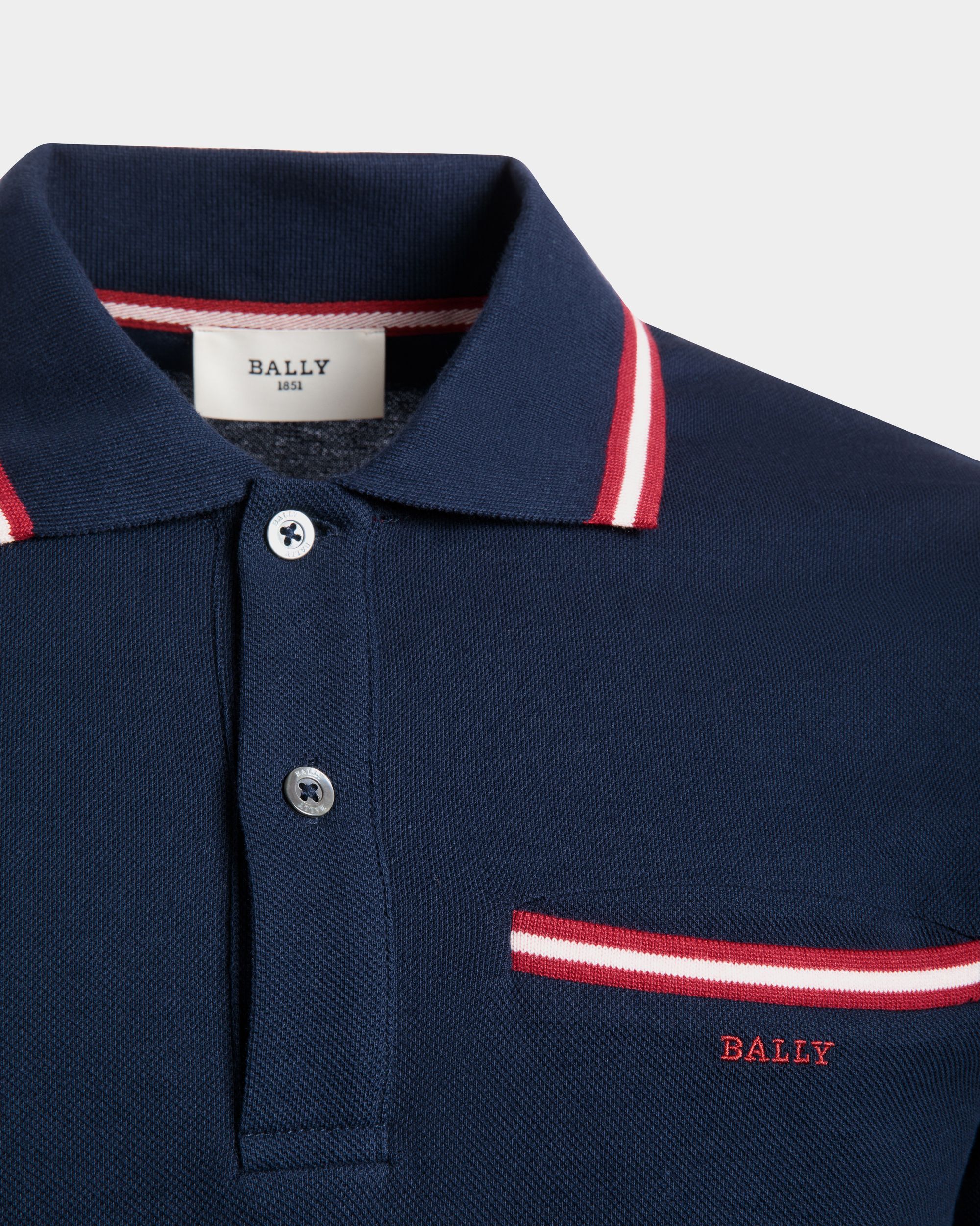Polo In Blue Cotton - Herren - Bally - 02