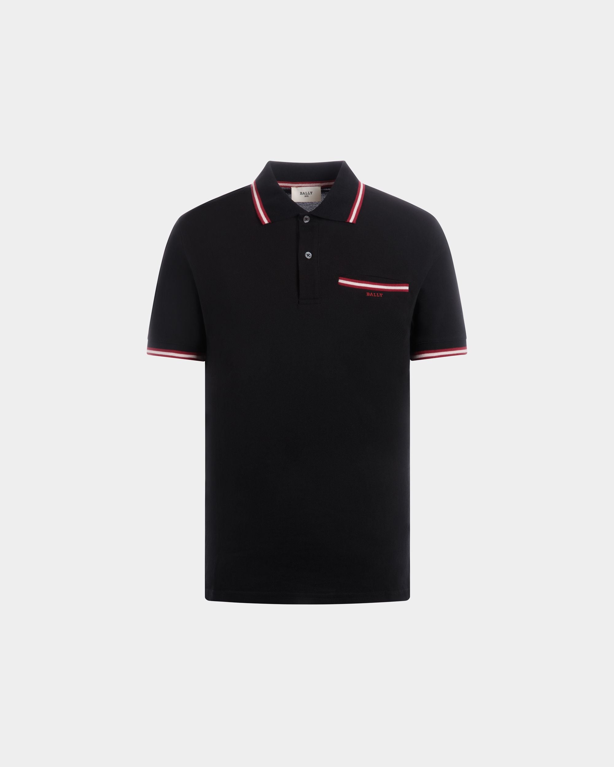 Polo In Black Cotton - Herren - Bally - 01