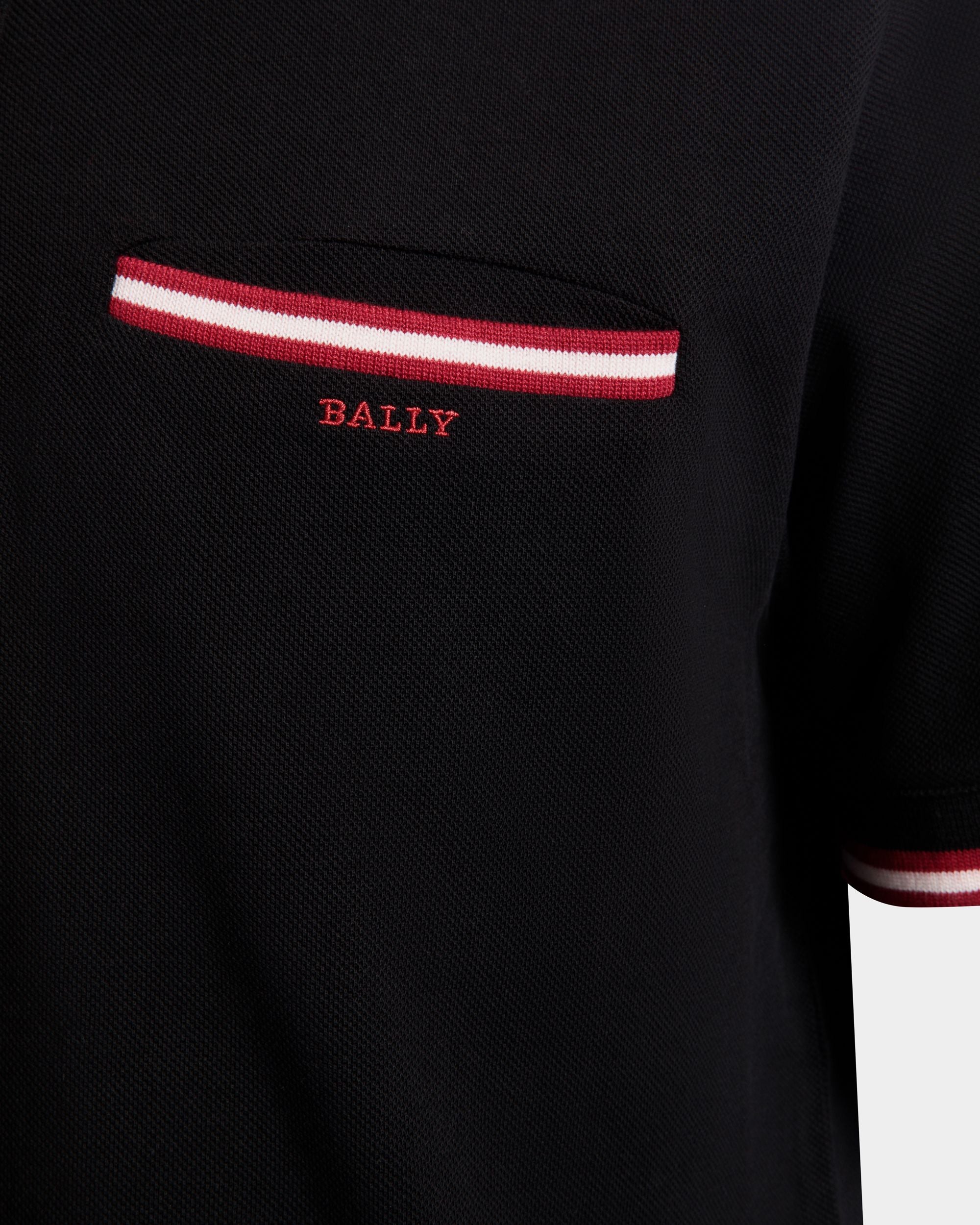 Polo In Black Cotton - Homme - Bally - 02