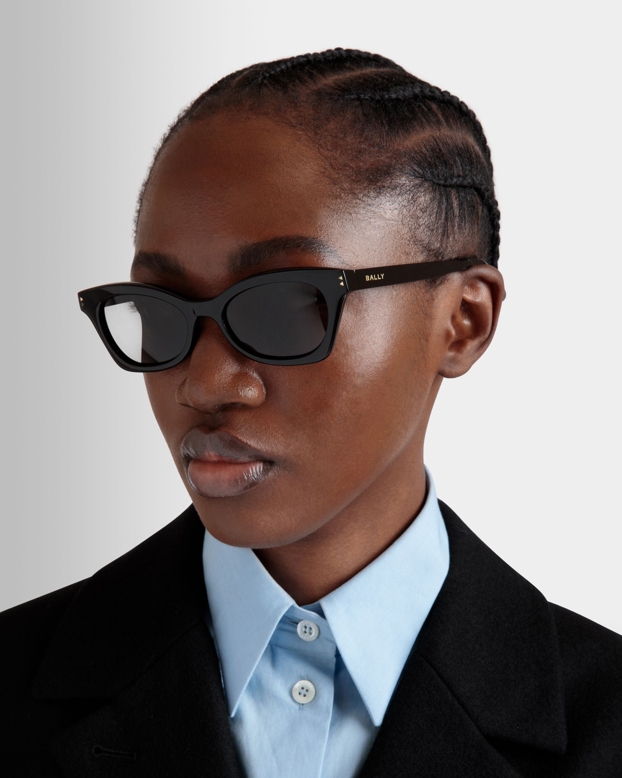 Lunettes De Soleil Sue En Acétate Noir - Femme - Bally - 02