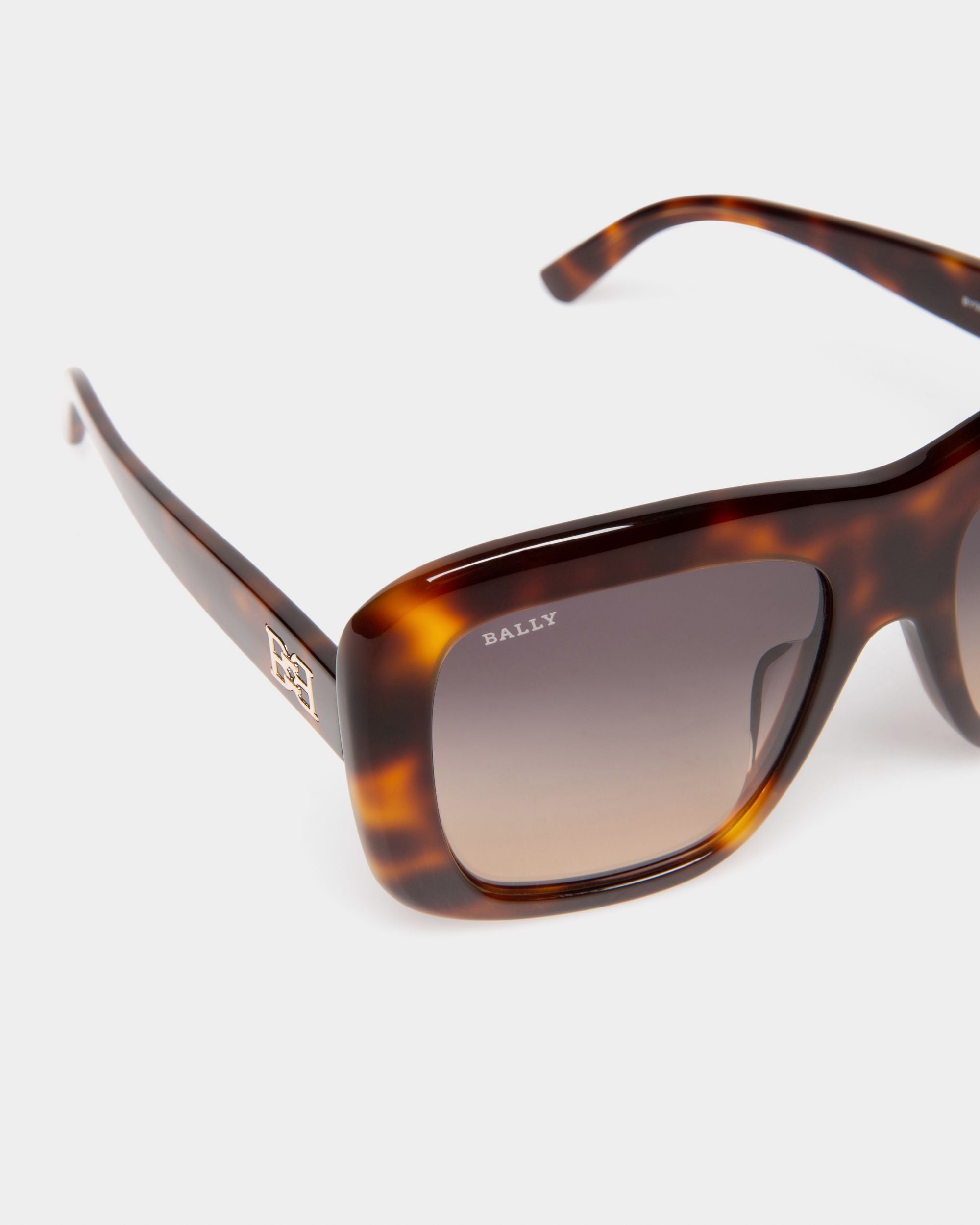 Constance Lunettes De Soleil En Acétate Havane Foncé - Femme - Bally - 02