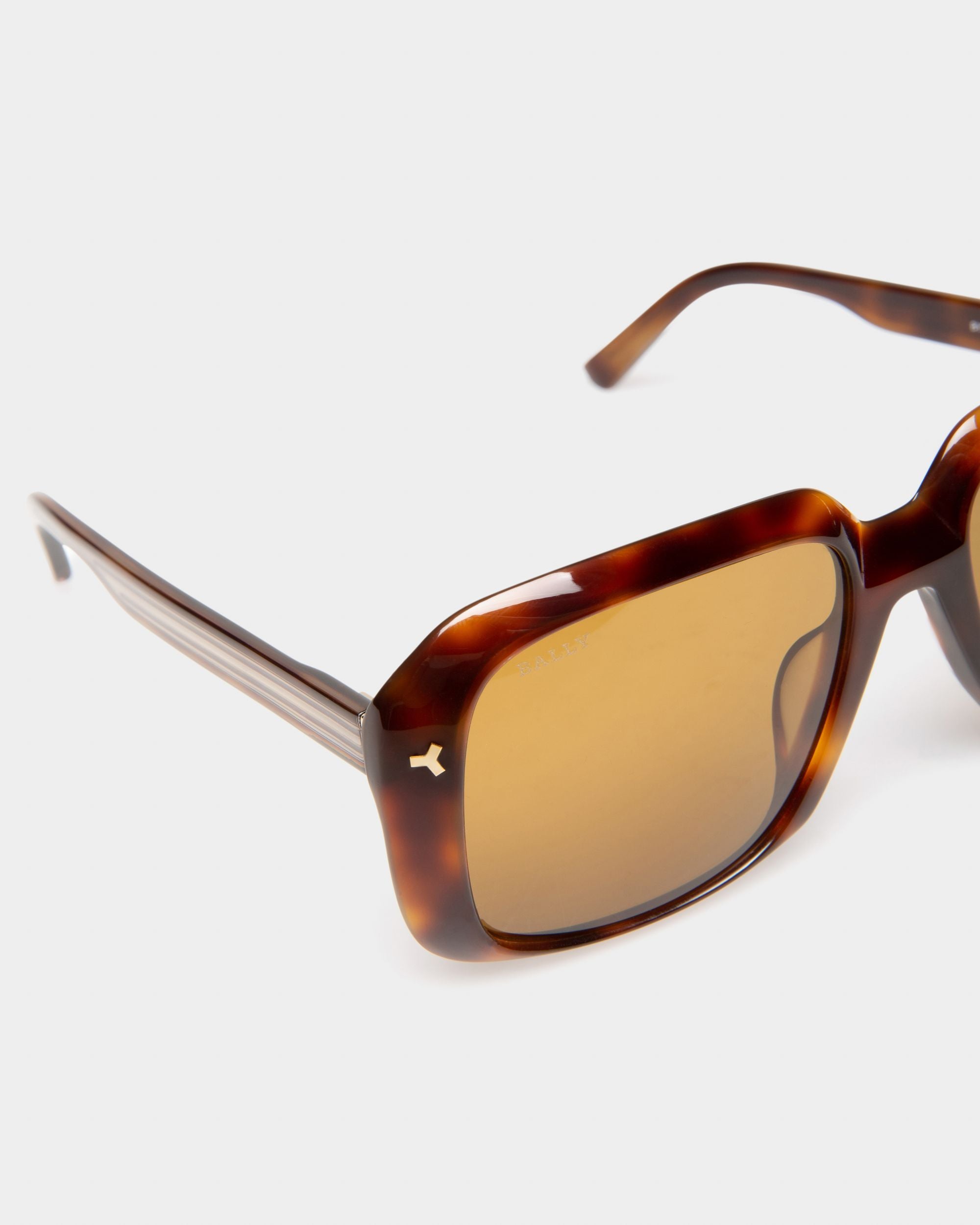Thun Lunettes De Soleil En Acétate Havane Foncé - Homme - Bally - 02