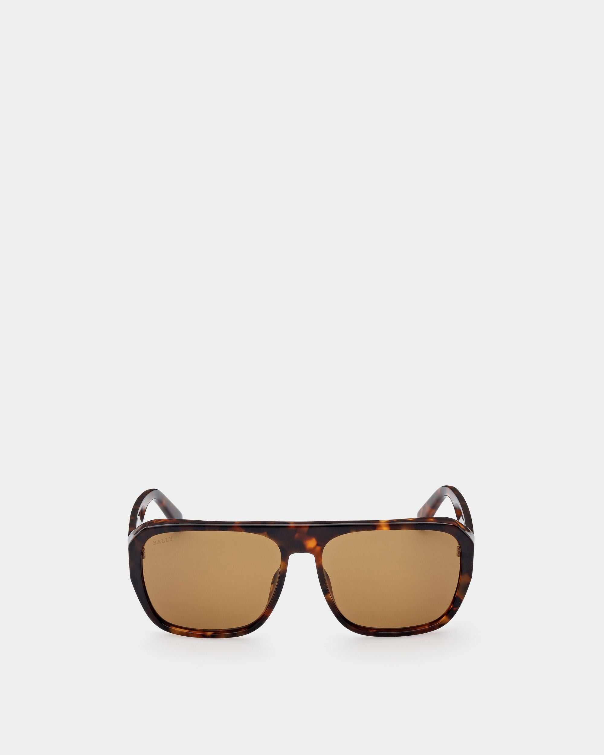 Lunettes De Soleil Vadret Couleur Marron Havane Lunettes De Soleil En Acétate Marron Havane - Homme - Bally - 01