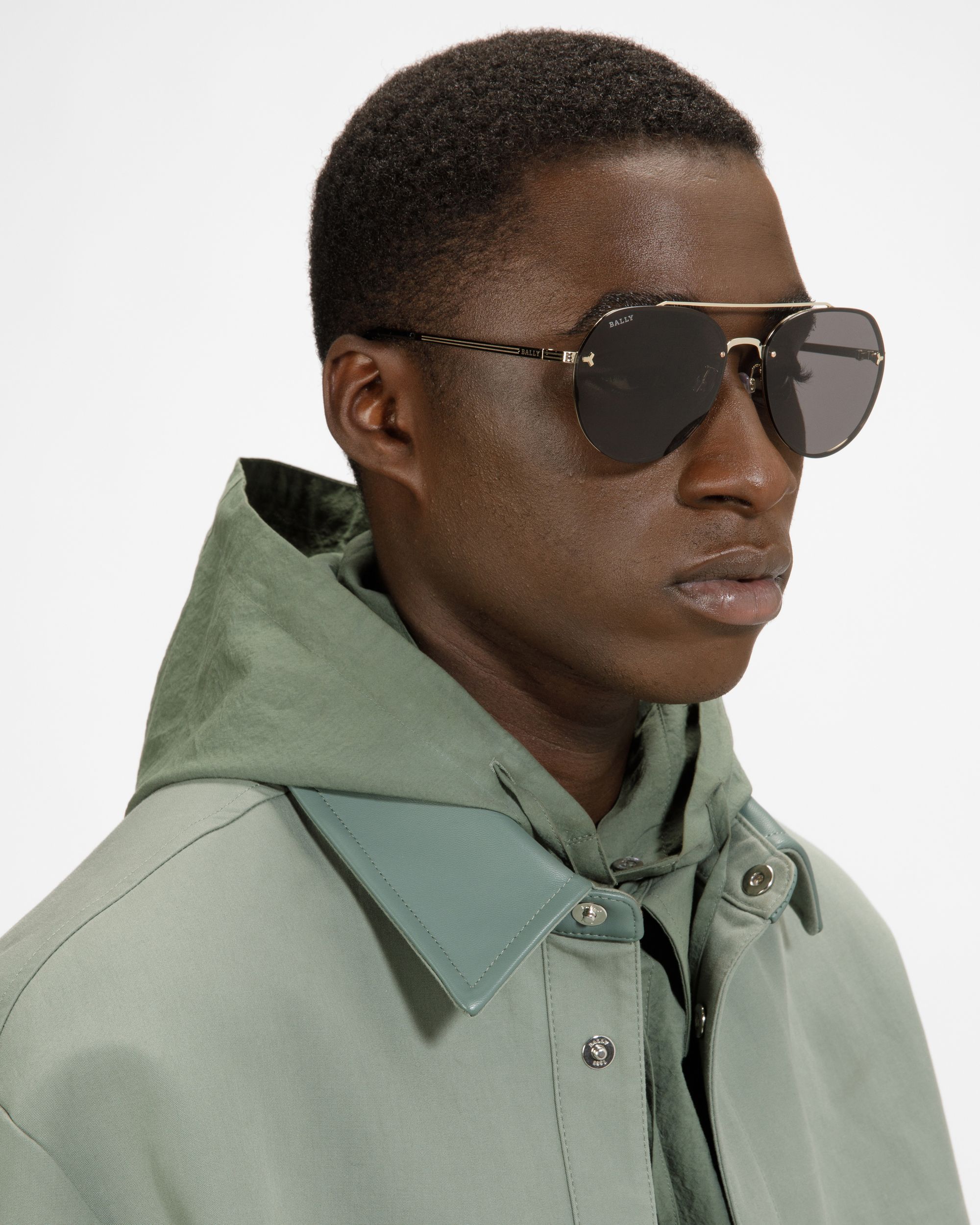 Brad Piloten-Sonnenbrille Aus Goldfarbenem Metall - Herren - Bally - 02