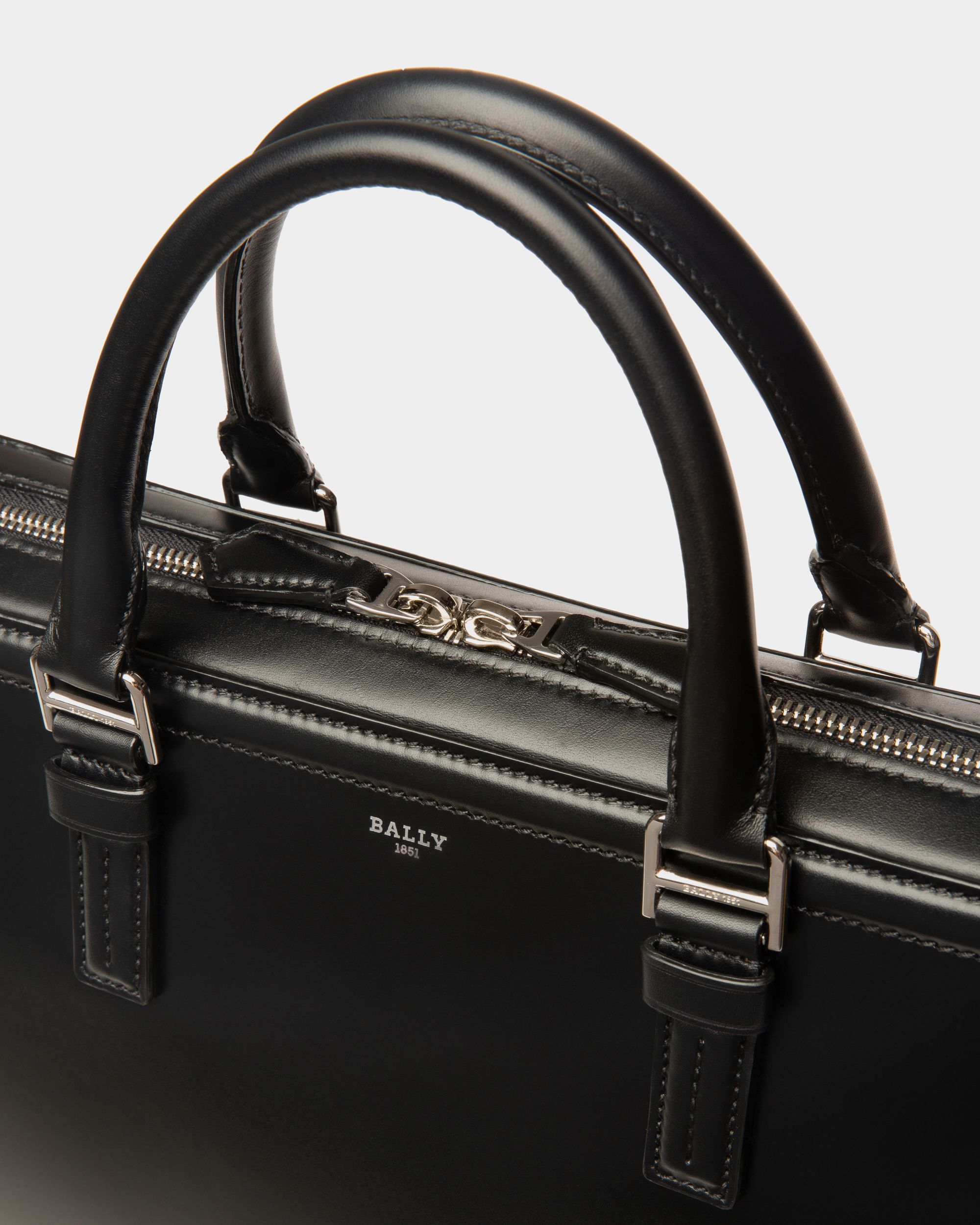Sergy Sac Professionnel En Cuir Noir - Homme - Bally - 05