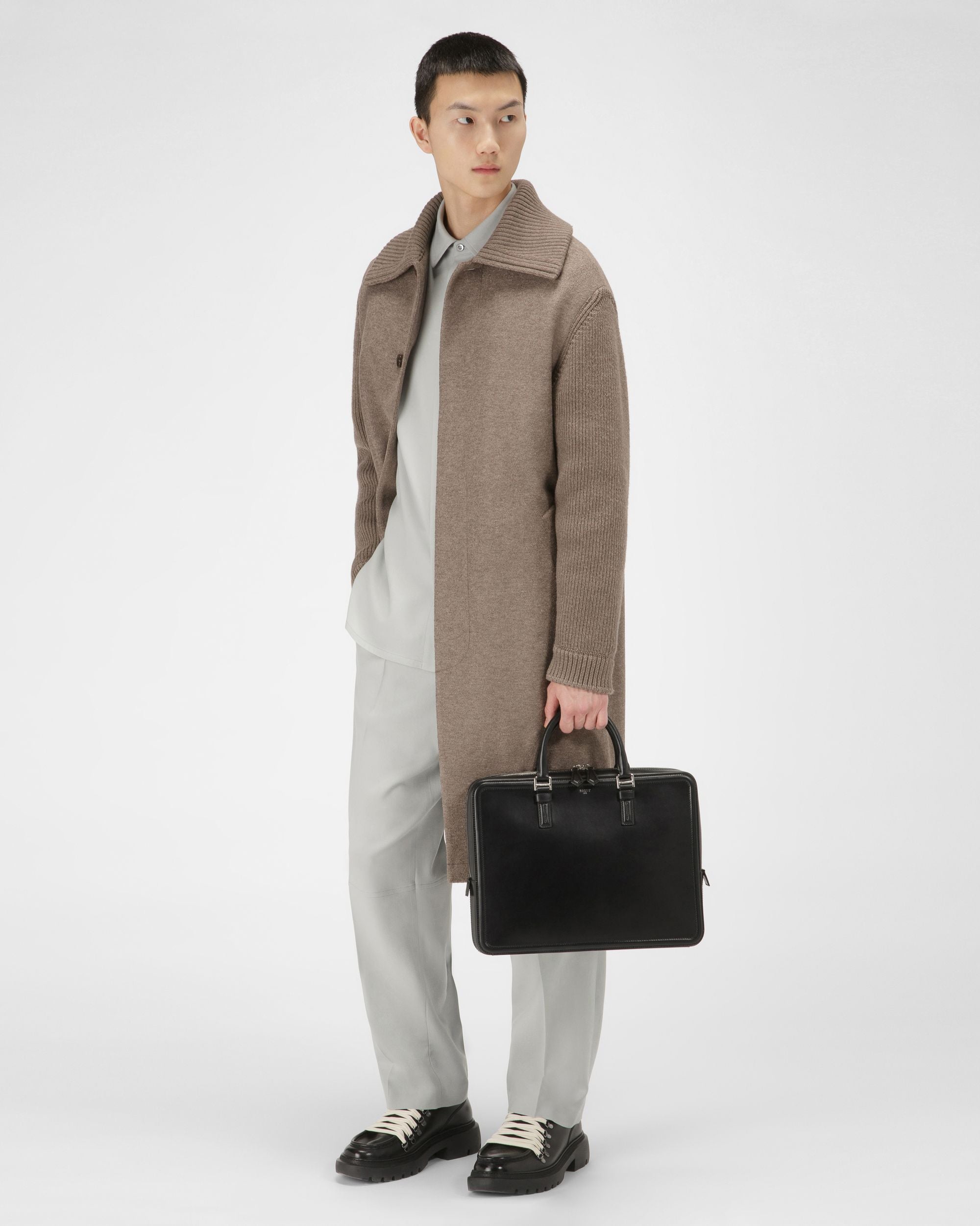 Sergy Sac Professionnel En Cuir Noir - Homme - Bally - 06