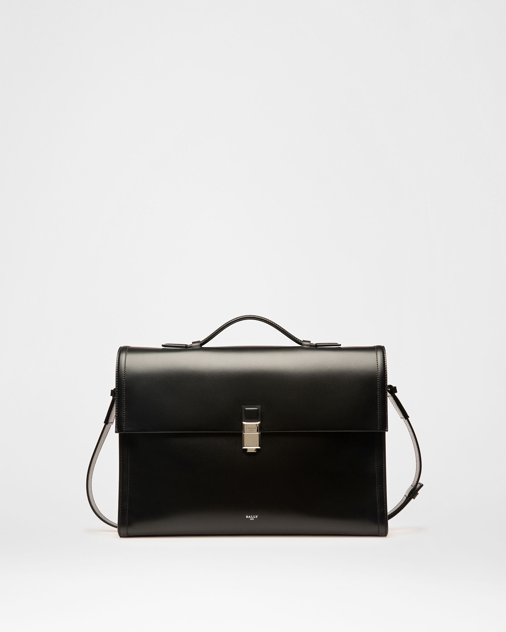 Soroh Serviette En Cuir Noir - Homme - Bally - 01