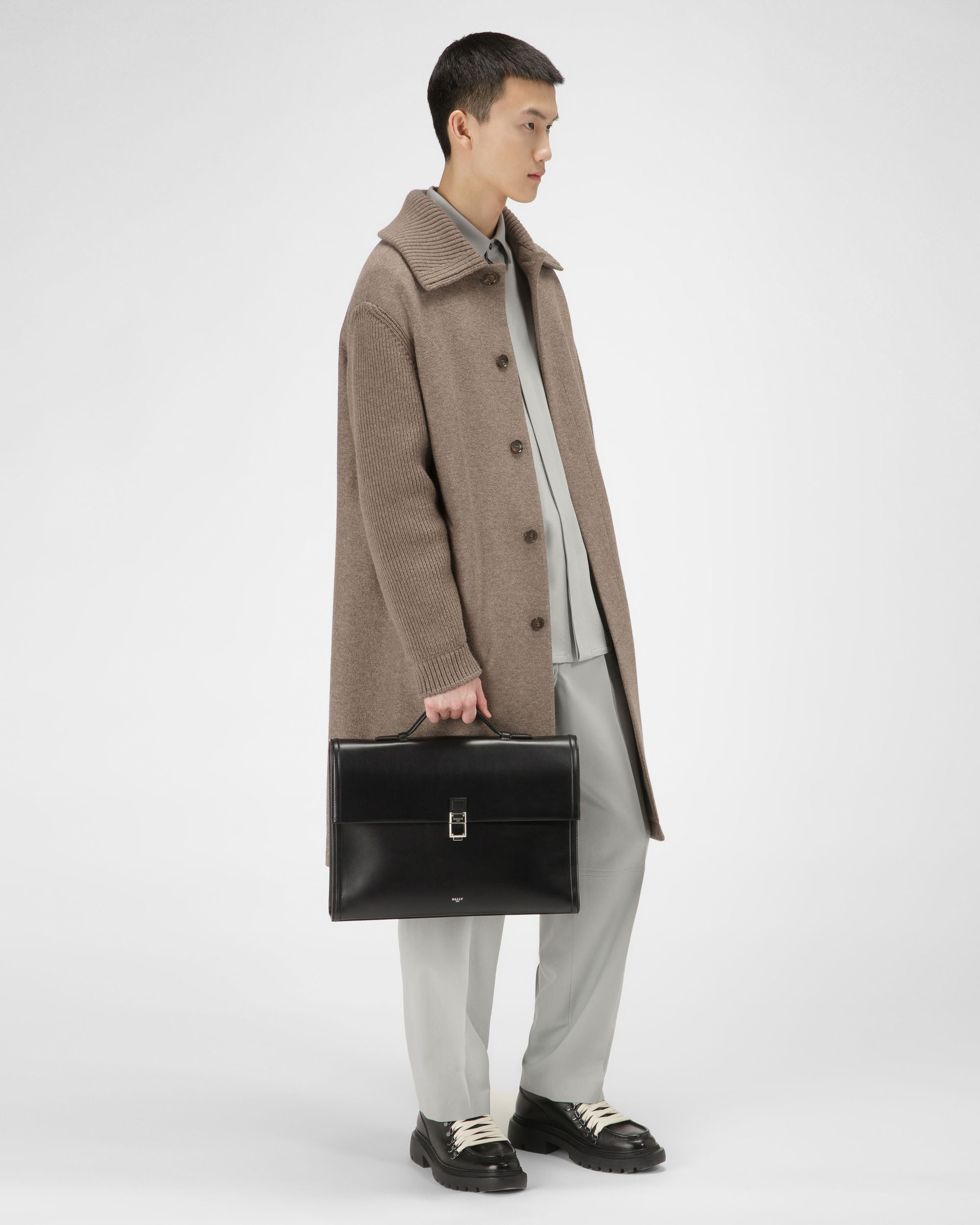 Soroh Serviette En Cuir Noir - Homme - Bally - 05