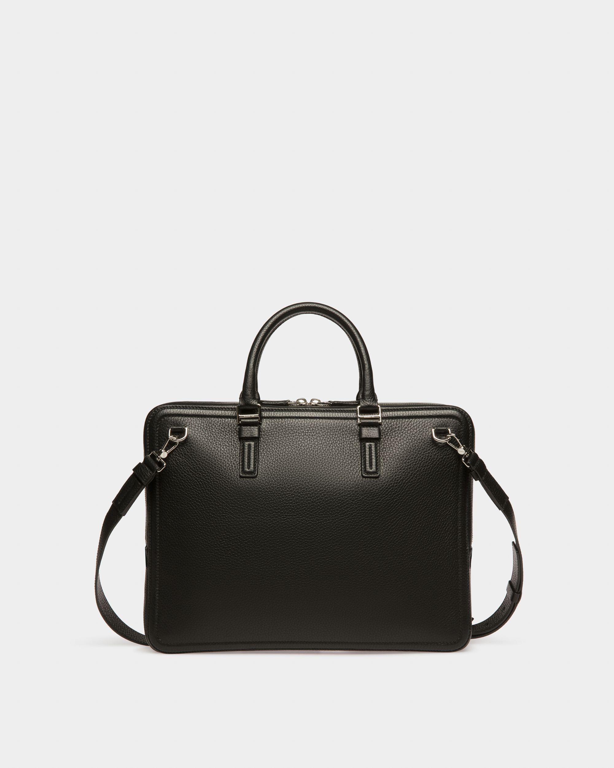 Sergy Leather Business Bag In Black - Men's - Bally - 02