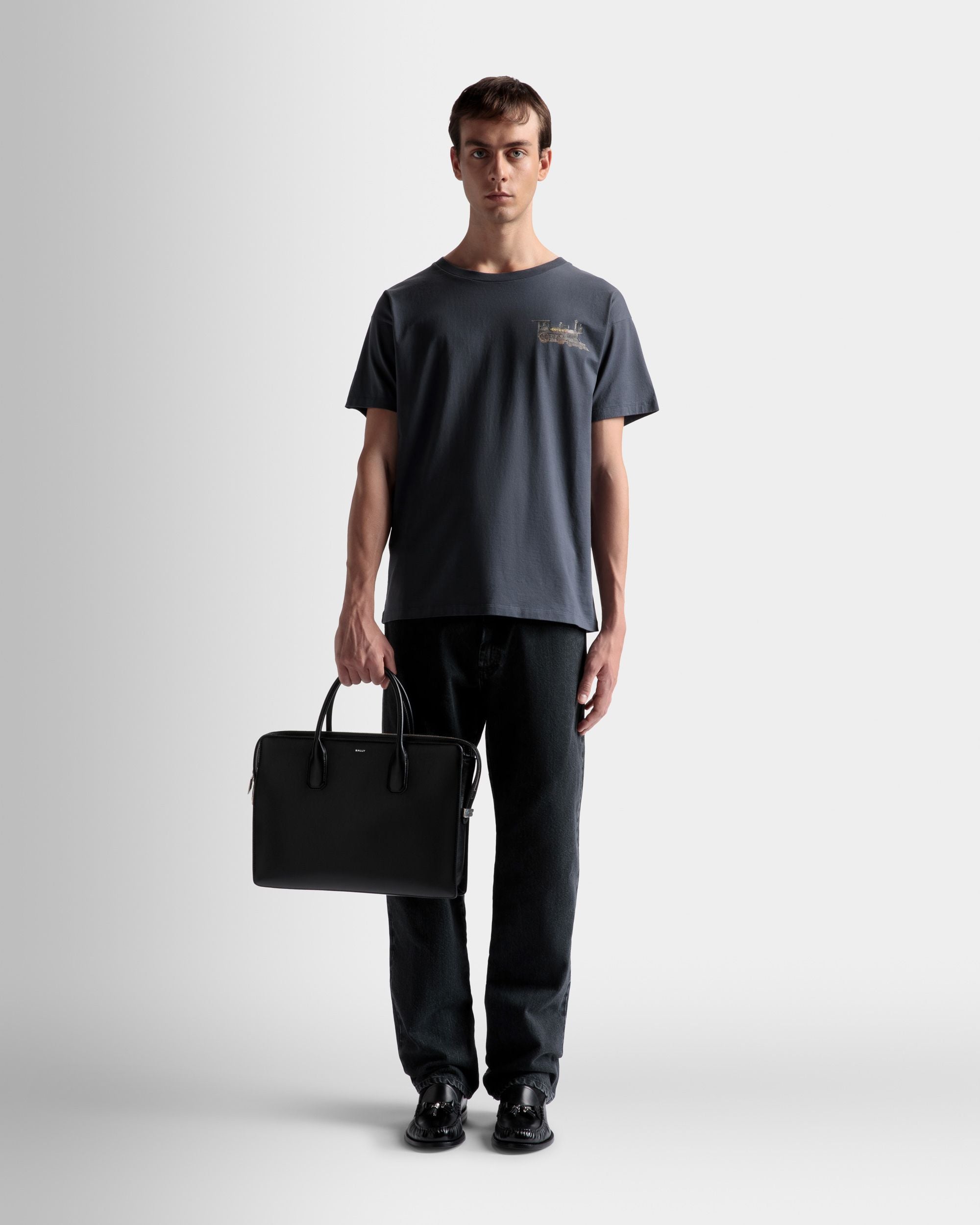 Banque Businesstasche Aus Leder In Schwarz - Herren - Bally - 02