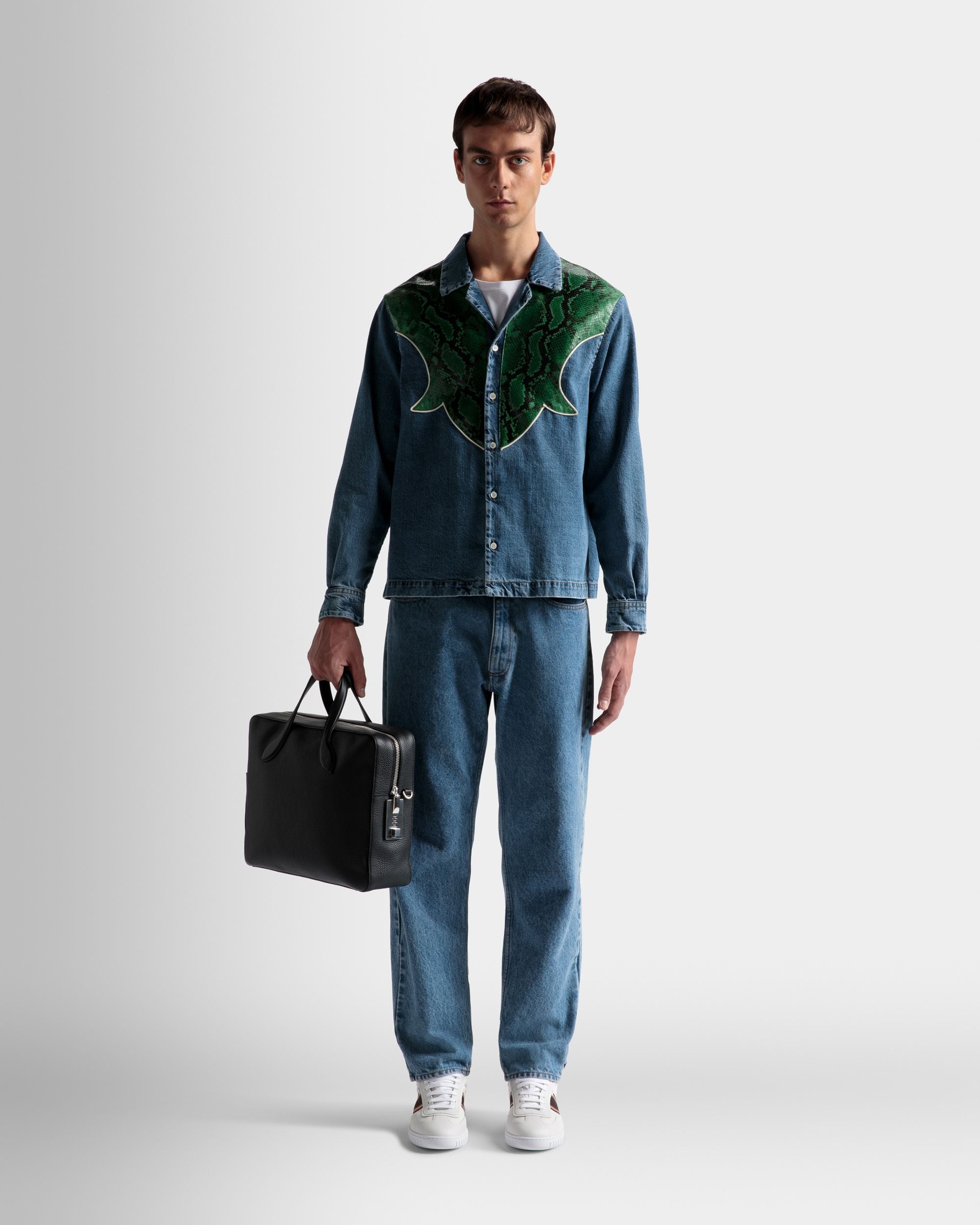 Cartable Lago En Cuir Noir - Homme - Bally - 02