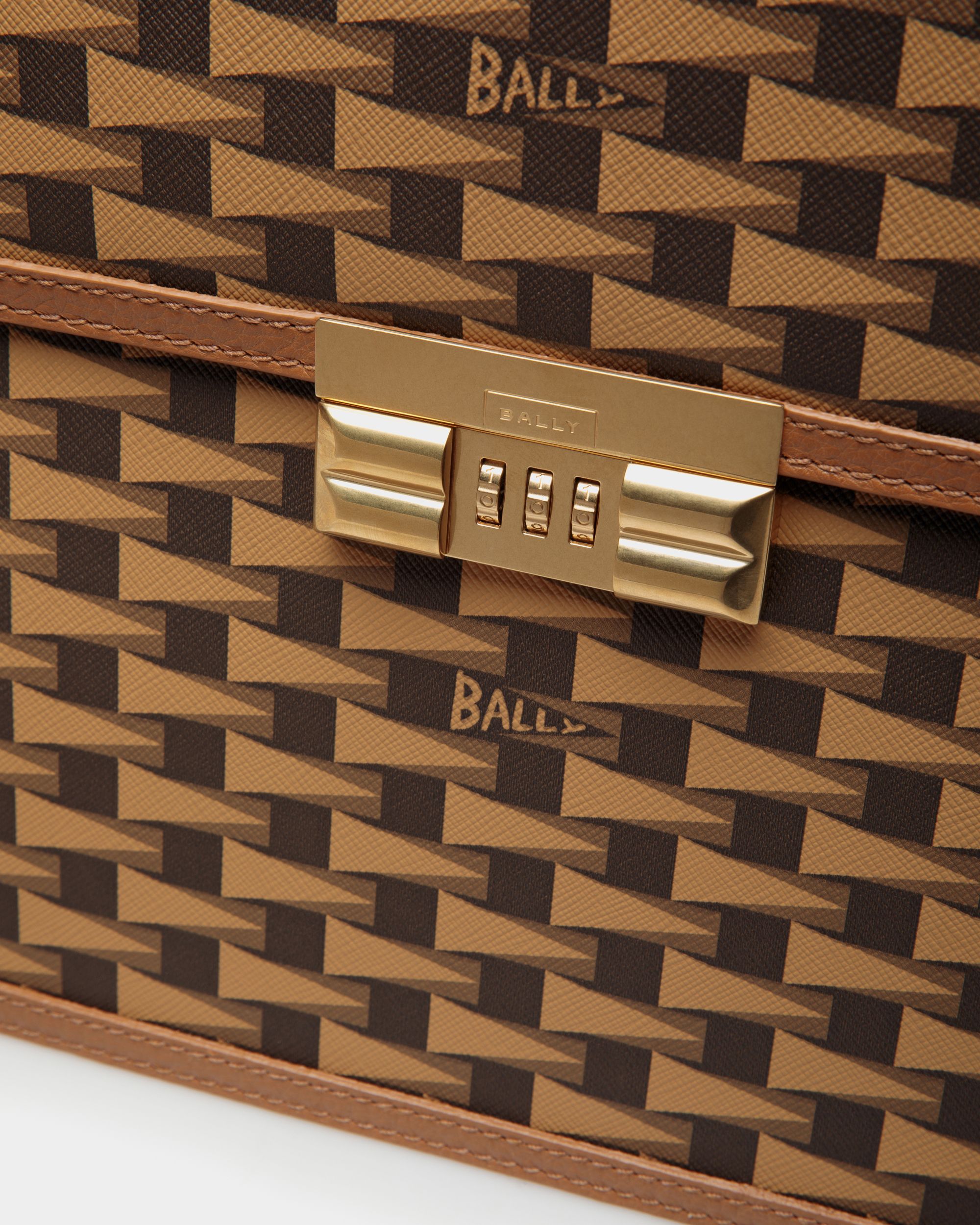 Briefcase with a Desert Pennant Print - Men's - Bally - 05