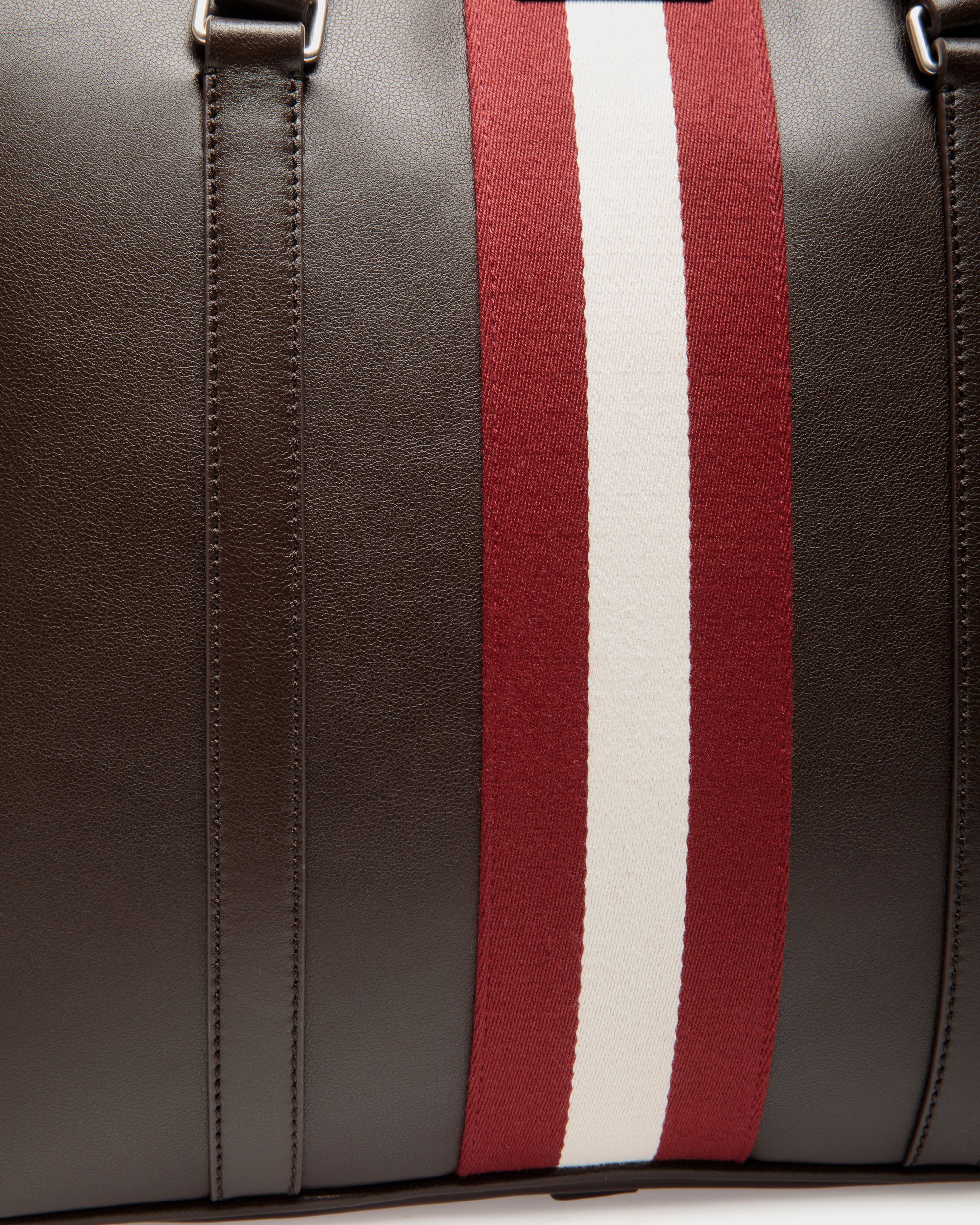 Code Briefcase in Ebano Leather - Men's - Bally - 07