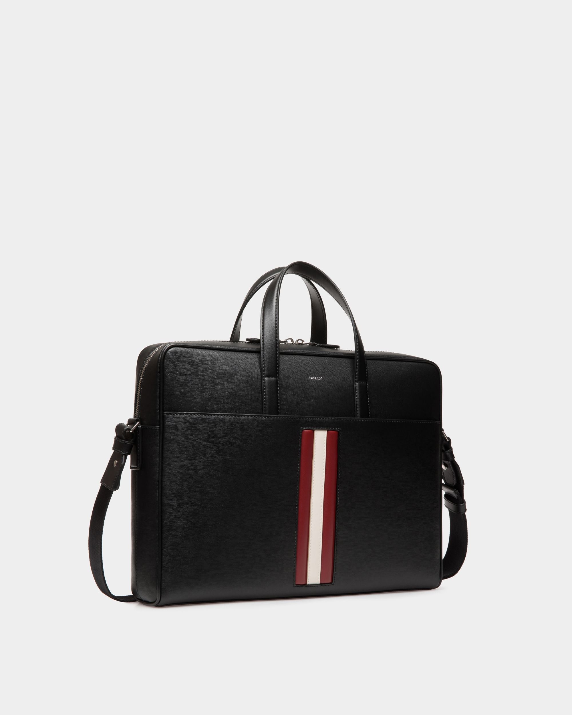Cartable Mythos En Cuir Recyclé Noir - Homme - Bally - 04