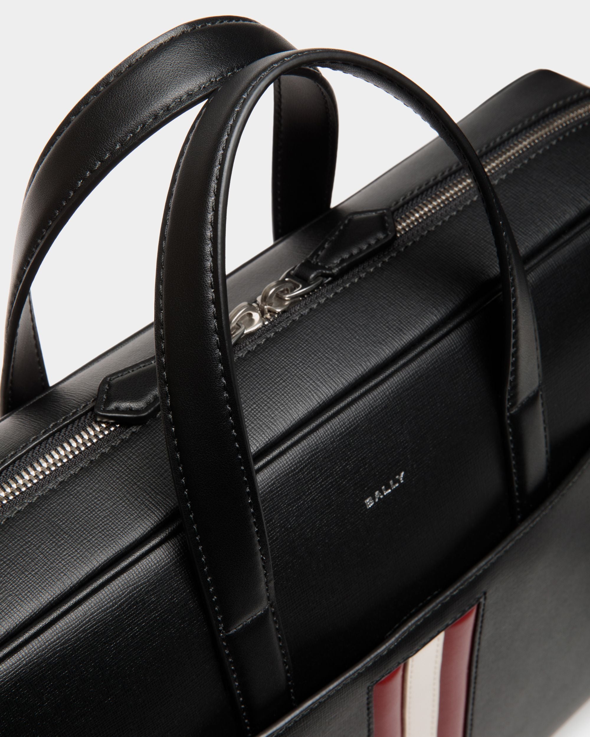 Cartable Mythos En Cuir Recyclé Noir - Homme - Bally - 06