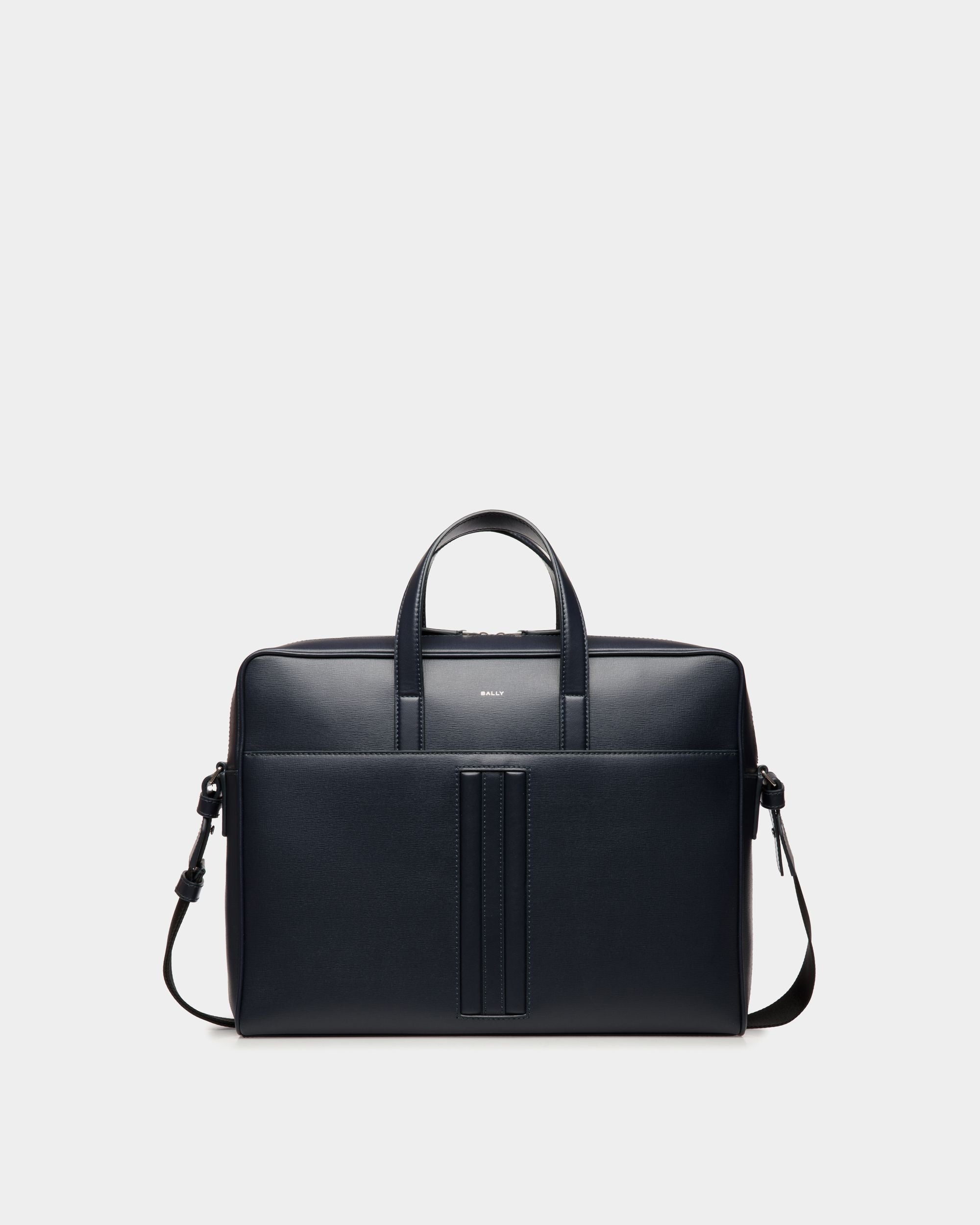 Mythos Aktentasche Aus Recyceltem Leder In Navy Blue - Herren - Bally - 01