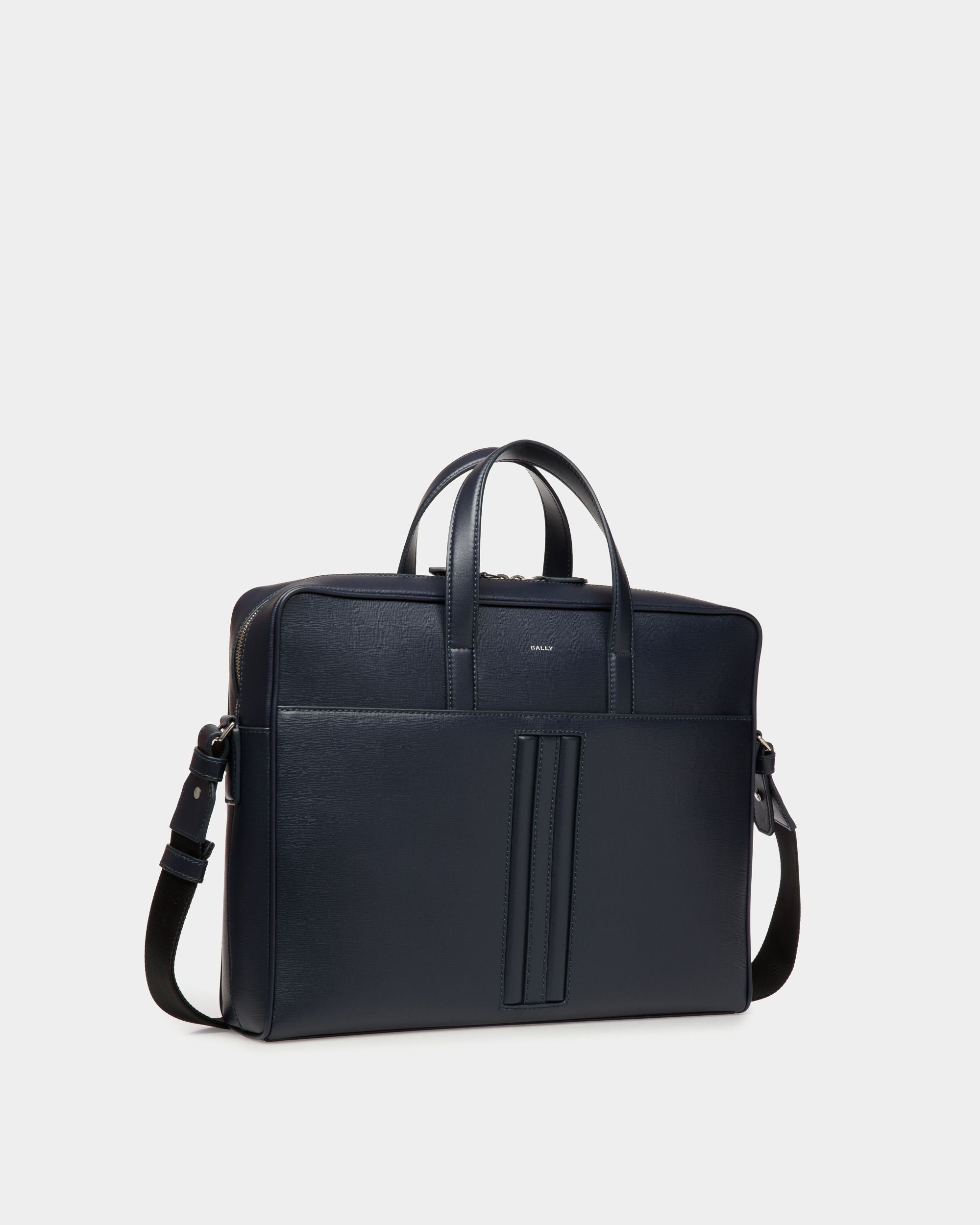 Mythos Aktentasche Aus Recyceltem Leder In Navy Blue - Herren - Bally - 04