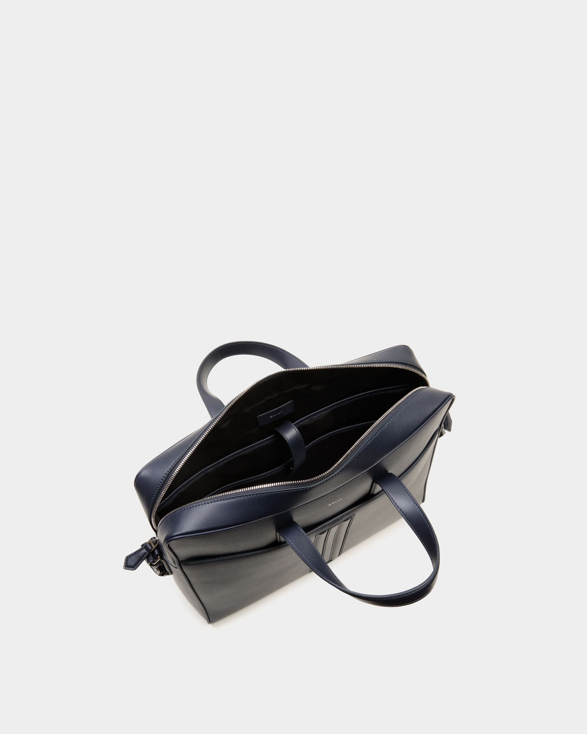 Mythos Aktentasche Aus Recyceltem Leder In Navy Blue - Herren - Bally - 05