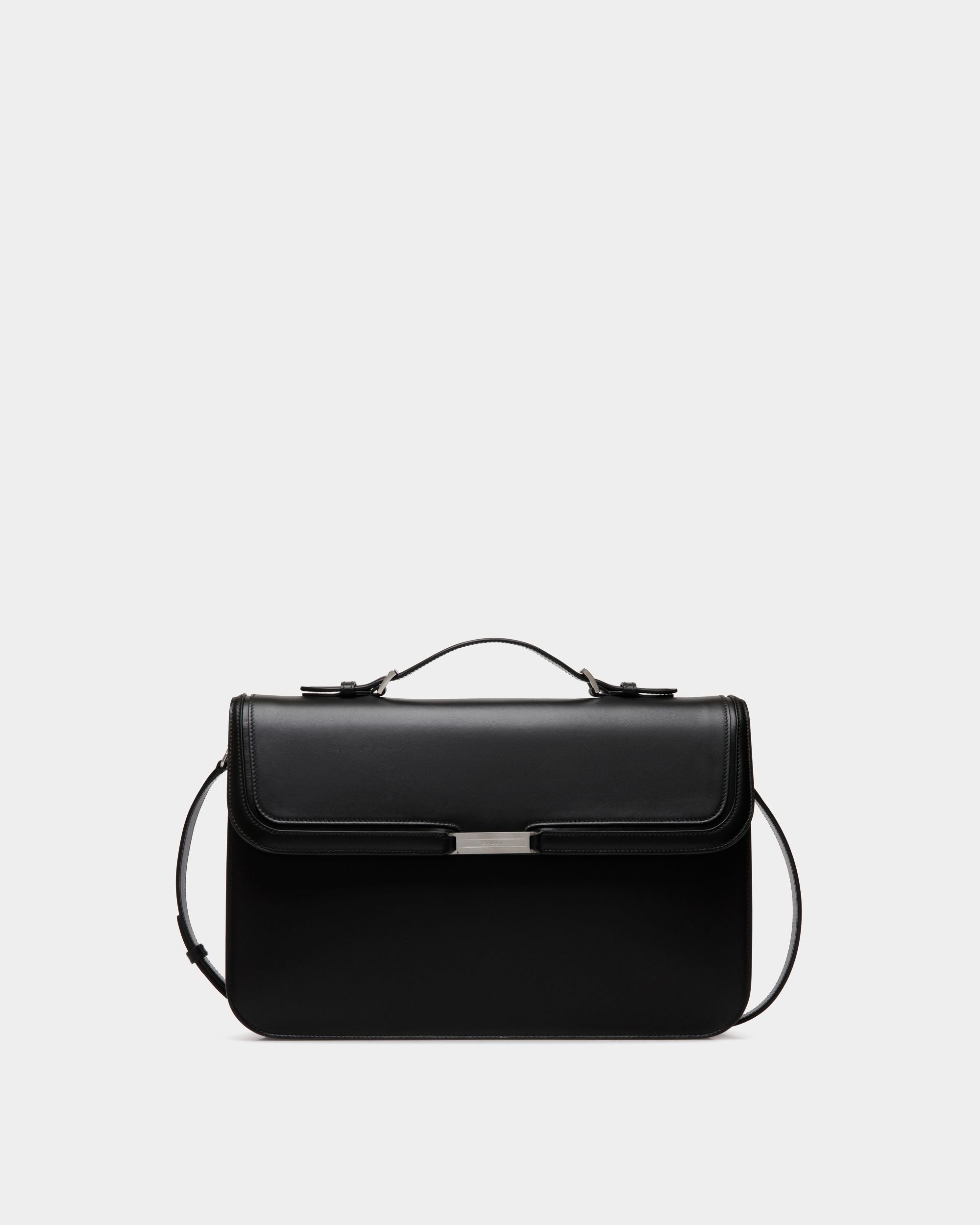 Deco Briefcase in Black Leather - Men's - Bally - 01