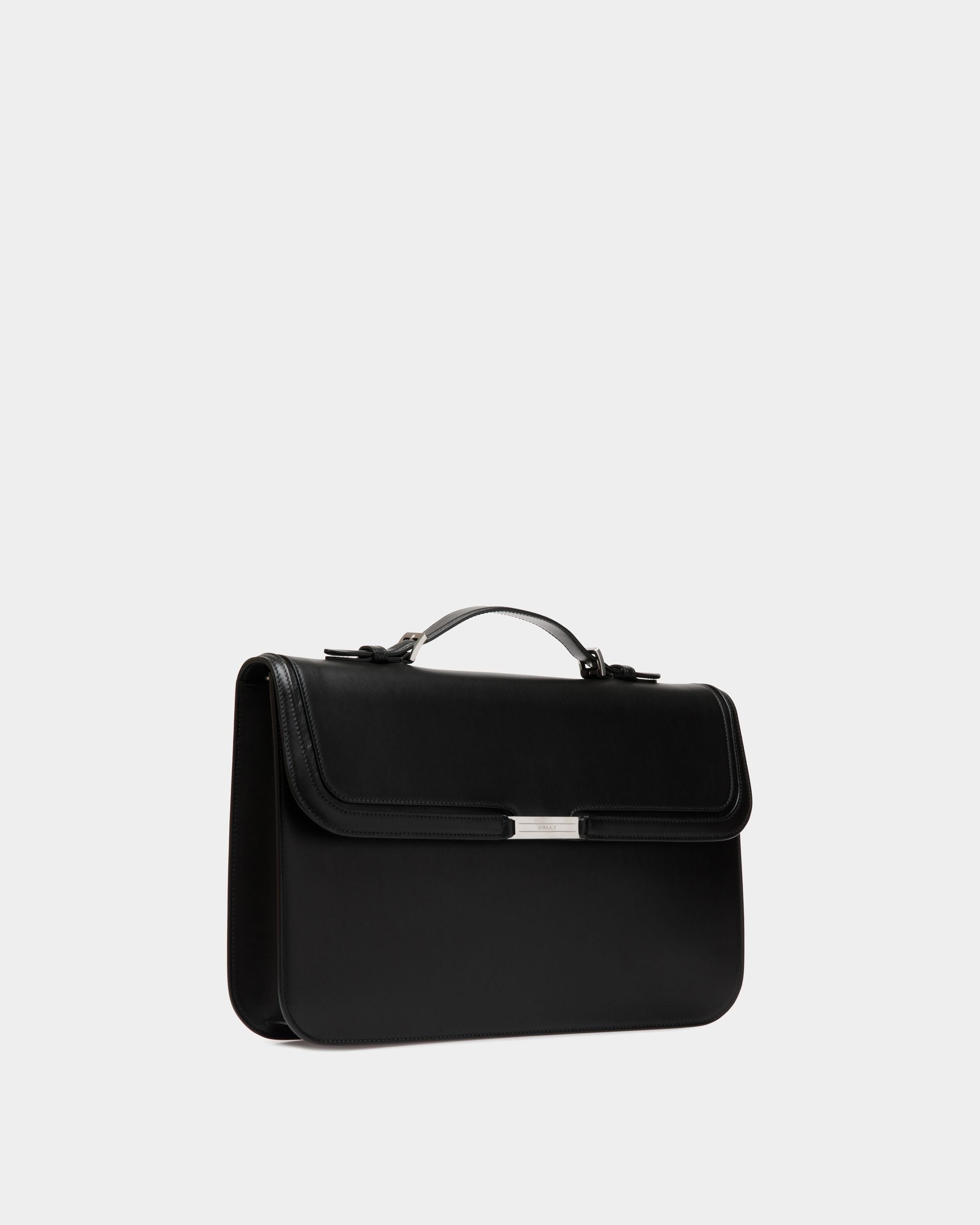 Deco Briefcase in Black Leather - Men's - Bally - 03