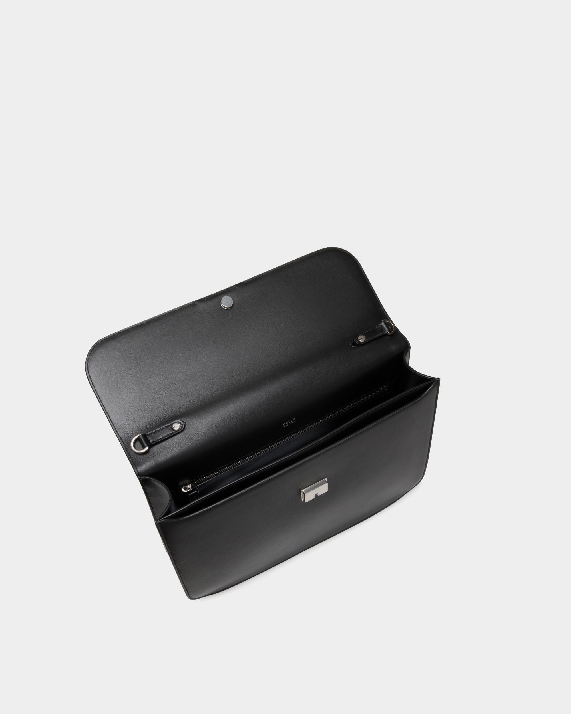 Deco Briefcase in Black Leather - Men's - Bally - 04