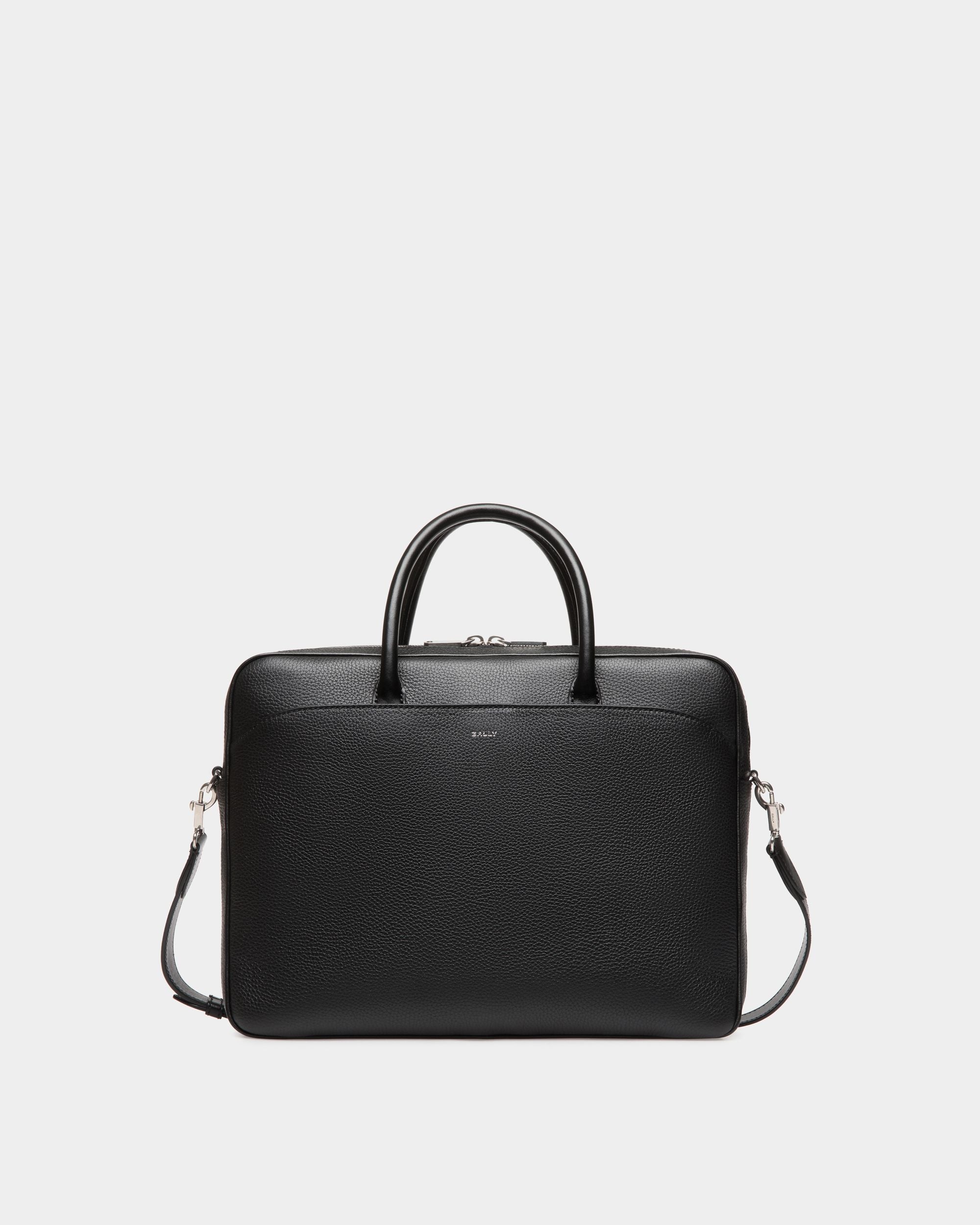 Cartable Oeden En Cuir Noir - Homme - Bally - 01