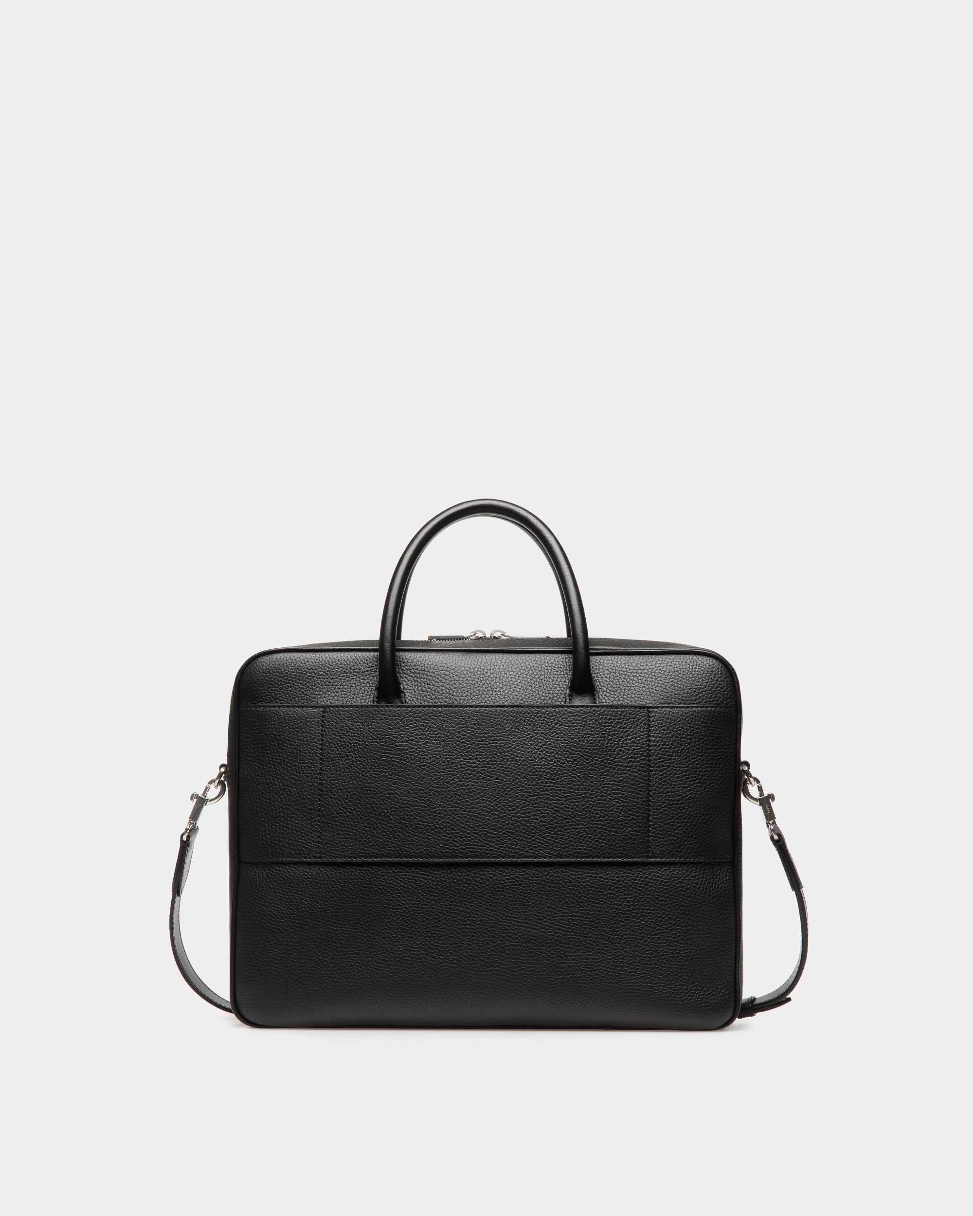 Cartable Oeden En Cuir Noir - Homme - Bally - 02