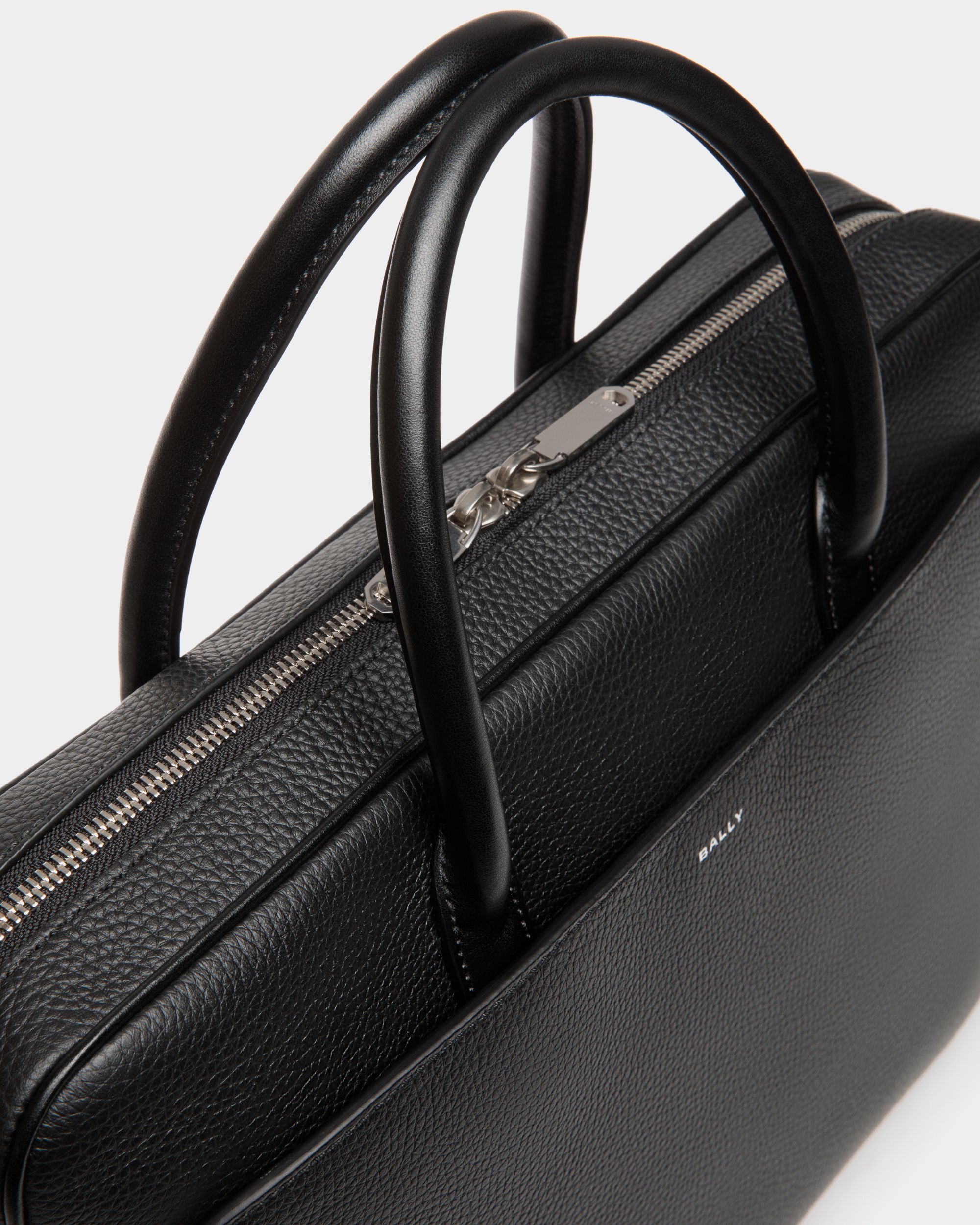 Cartable Oeden En Cuir Noir - Homme - Bally - 05