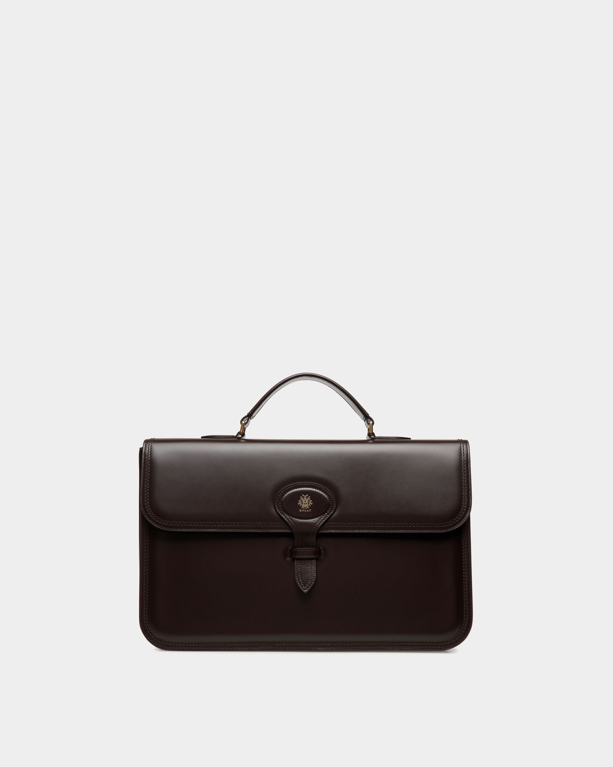 Beckett Briefcase In Ebano Leather - Homme - Bally - 01