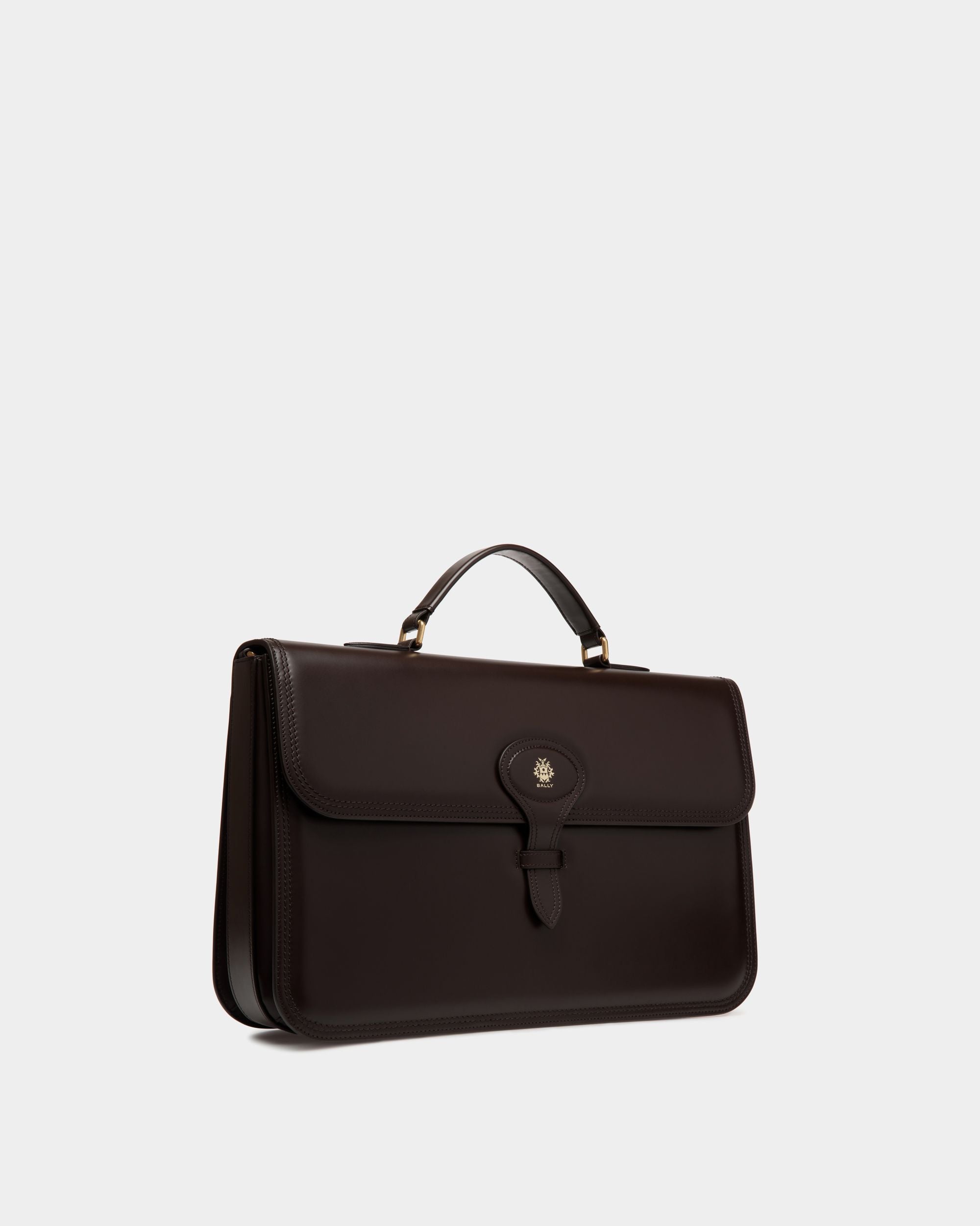 Beckett Briefcase In Ebano Leather - Homme - Bally - 04