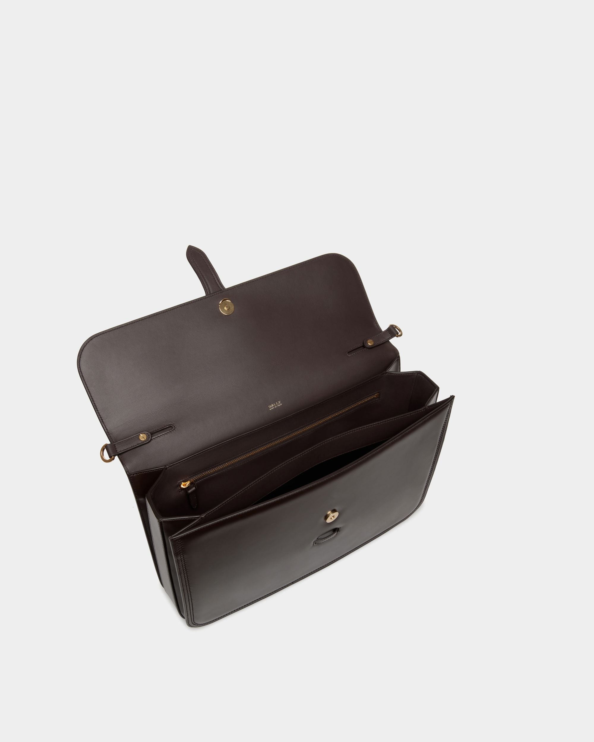 Beckett Briefcase In Ebano Leather - Homme - Bally - 05