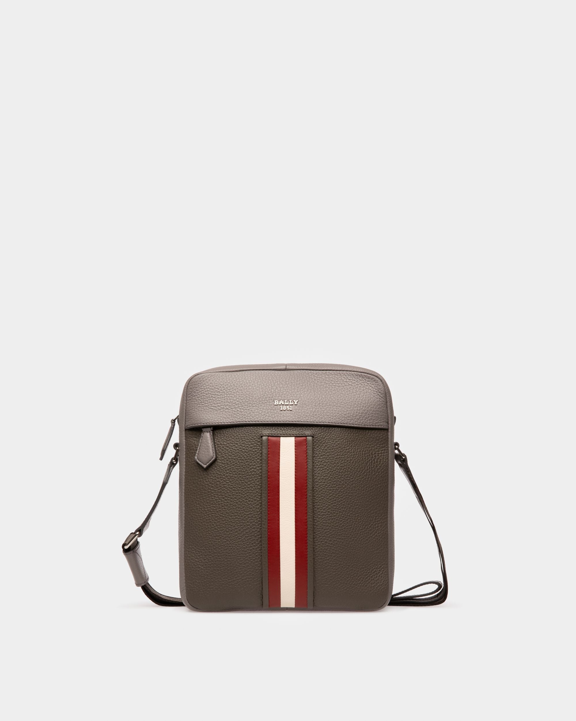 Holm Sac À Bandoulière En Cuir Vert Militaire - Homme - Bally - 01