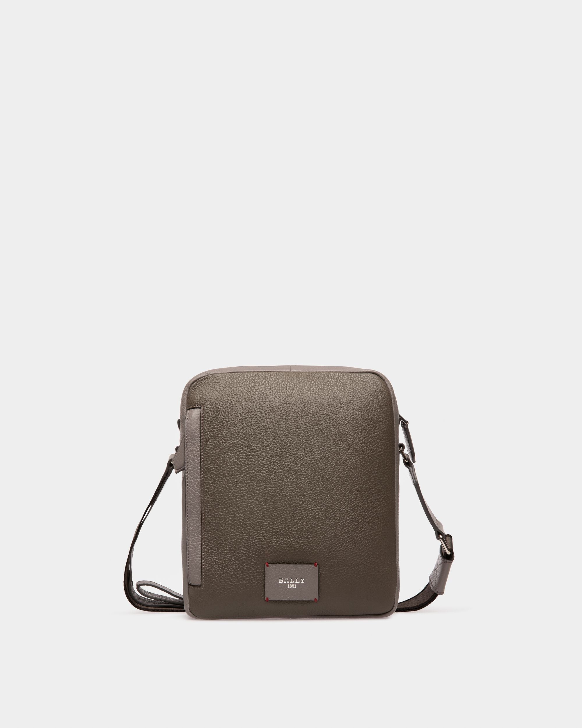 Holm Sac À Bandoulière En Cuir Vert Militaire - Homme - Bally - 03