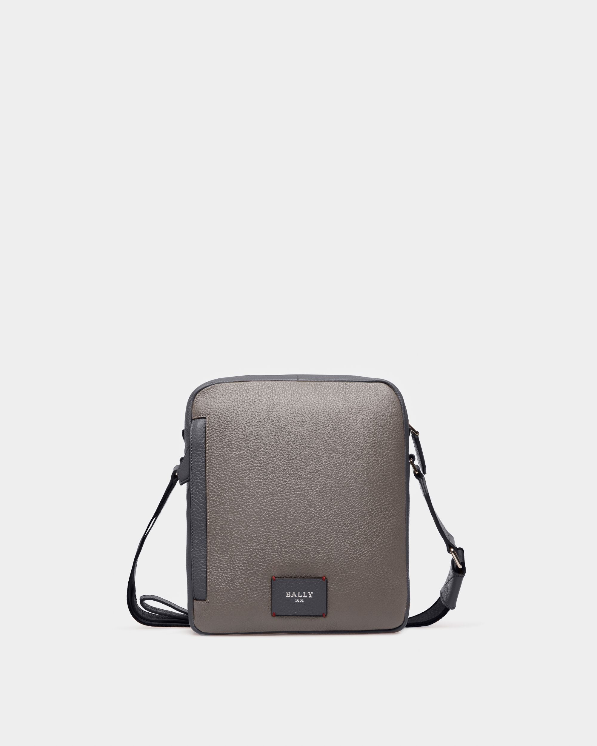 Holm Sac À Bandoulière En Cuir Gris - Homme - Bally - 03
