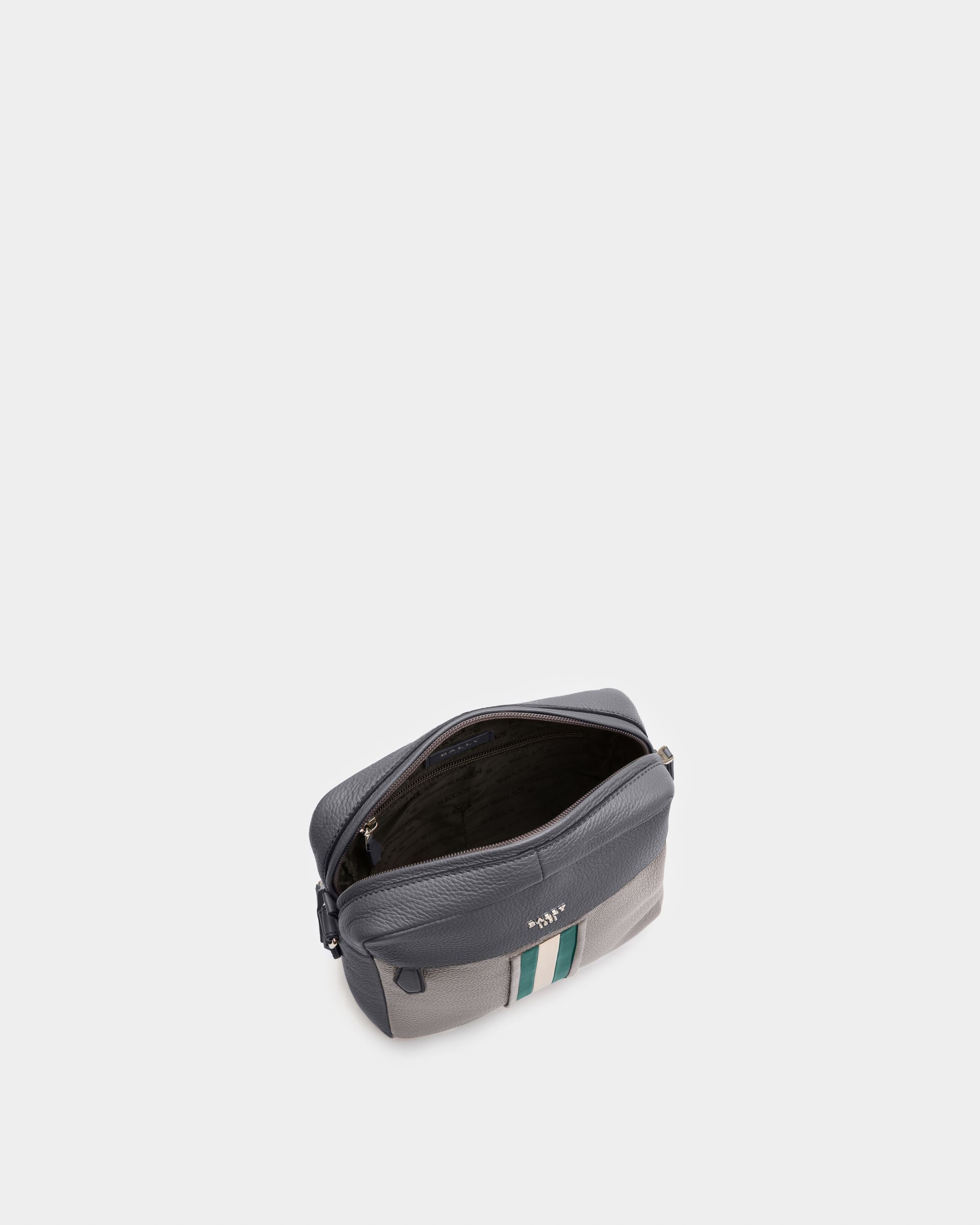 Holm Sac À Bandoulière En Cuir Gris - Homme - Bally - 04