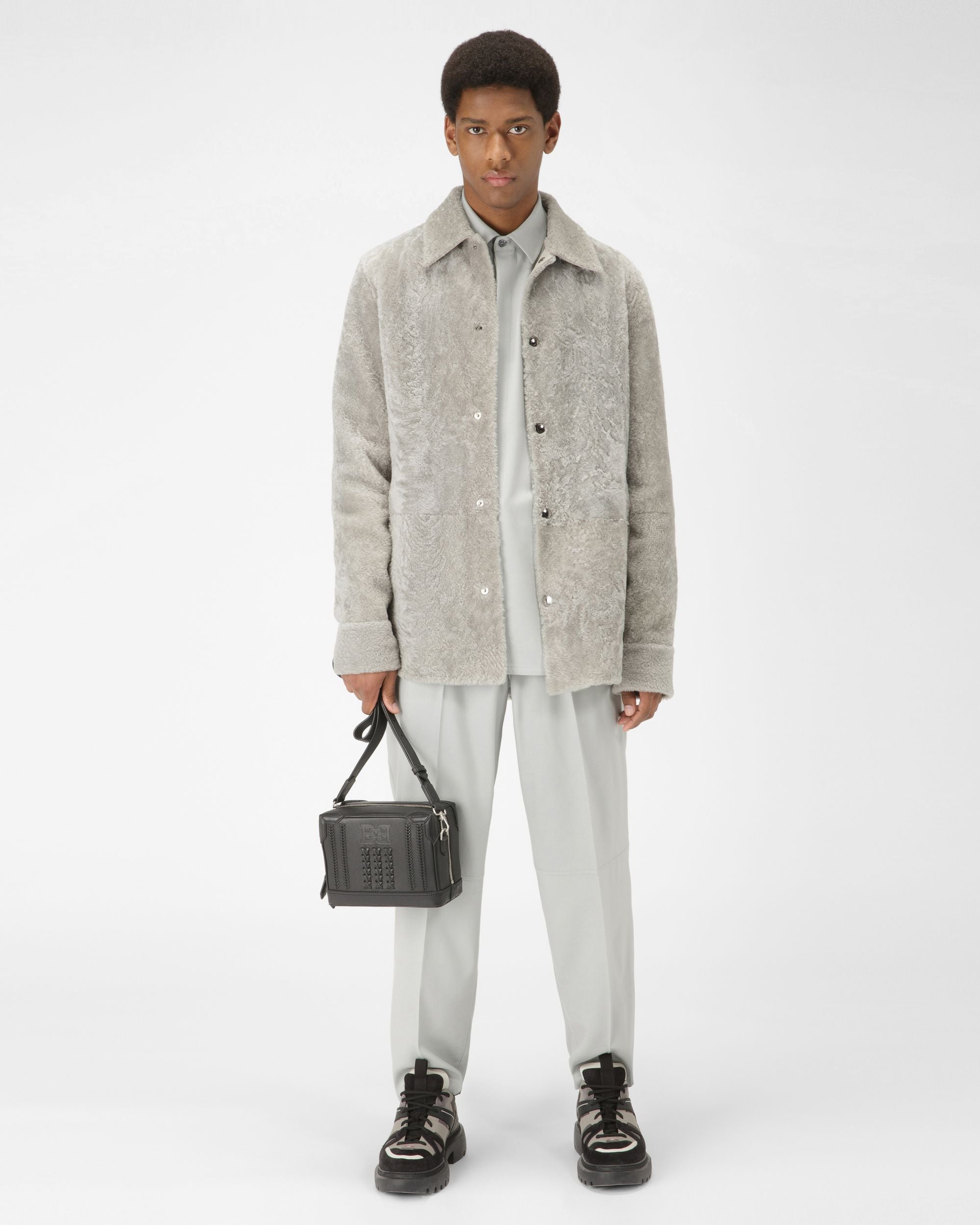 Casteer Sac À Bandoulière En Cuir Noir - Homme - Bally - 06