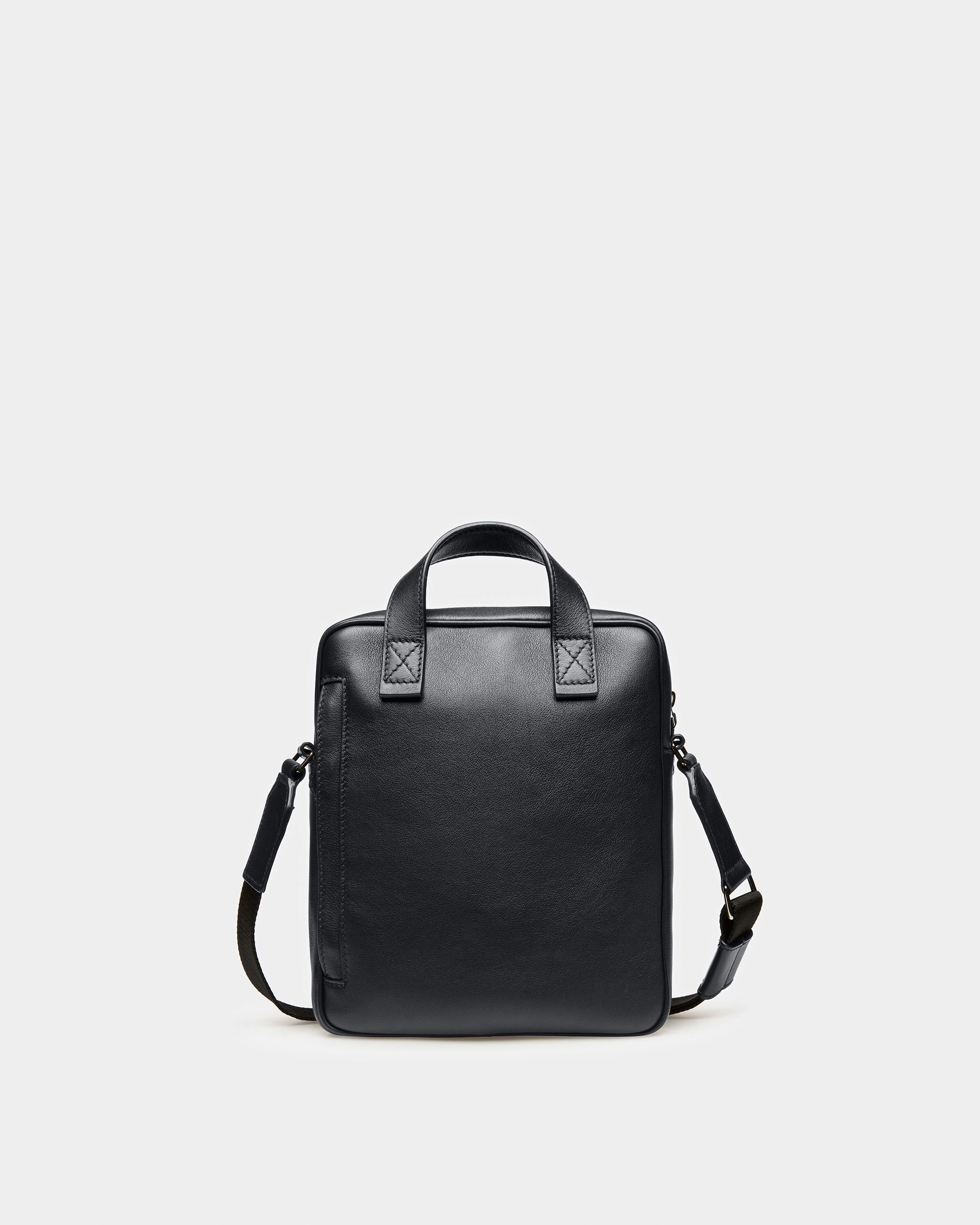 Holmis Sac À Bandoulière En Cuir Bleu Nuit Et Bleu Clair - Homme - Bally - 03