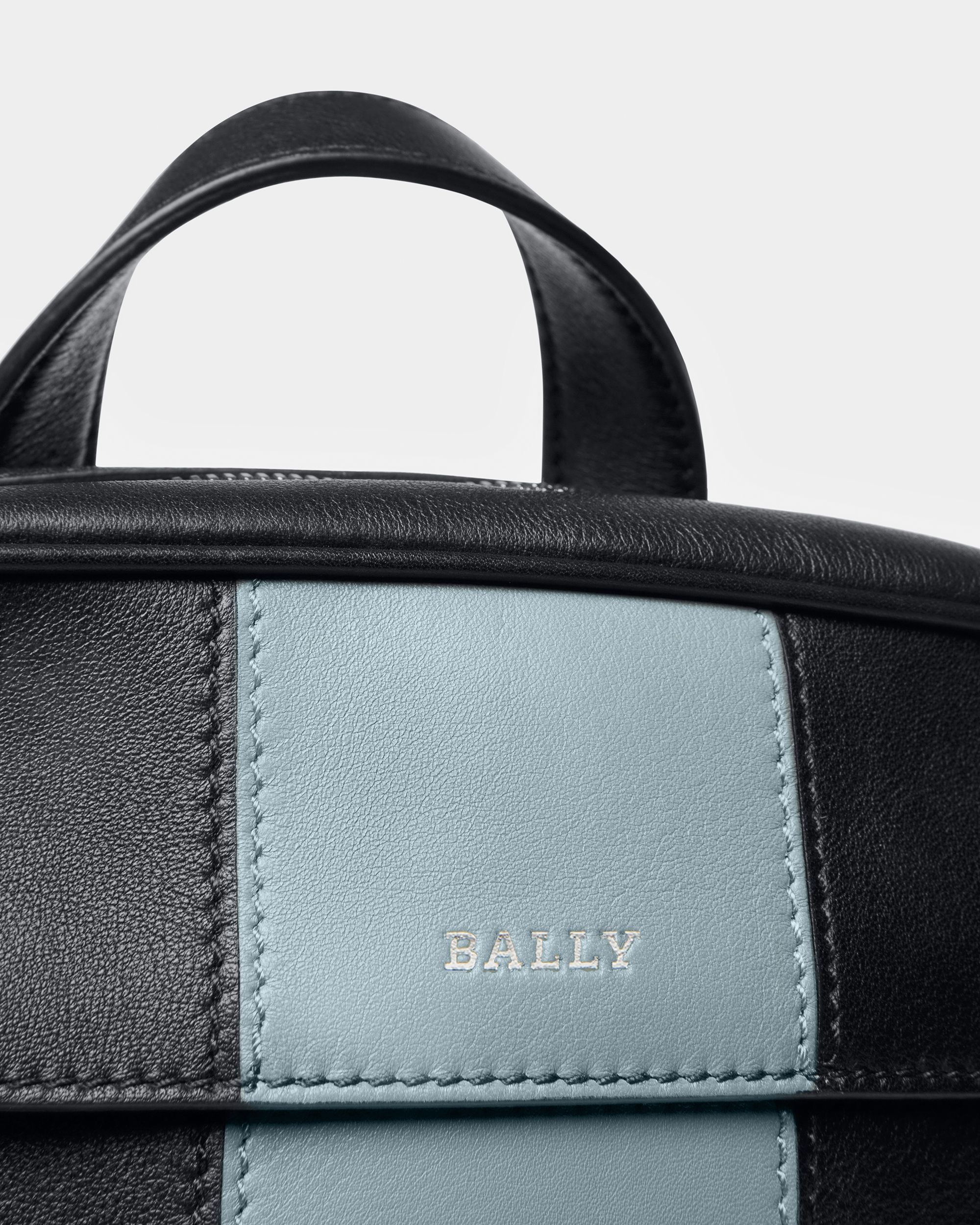 Holmis Sac À Bandoulière En Cuir Bleu Nuit Et Bleu Clair - Homme - Bally - 05